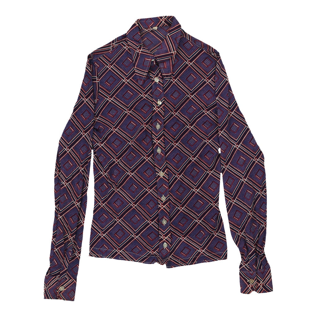 Buy 1970's Unbranded Patterned Shirt - XS Purple Polyester Blend Refurbished - $46.89 1970's Unbranded Patterned Shirt - XS Purple Polyester Blend Refurbished - Thrifted (note: this is a term often used to describe second- refurbished available on Cerqular