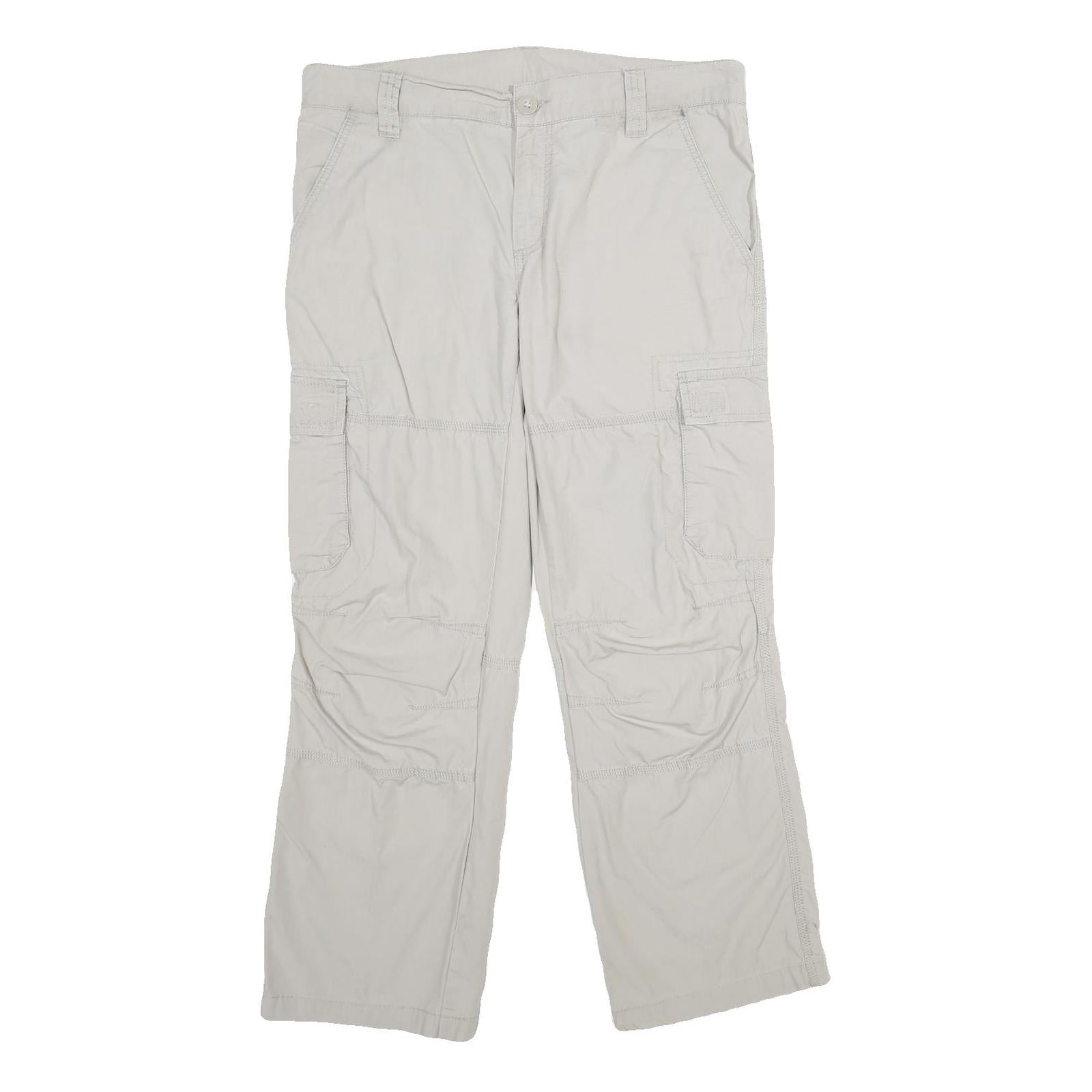 CLOCKHOUSE Mens Cotton Beige Regular Fit Straight Leg Trousers W34 L30 Casual Refurbished - N/A refurbished available on Cerqular