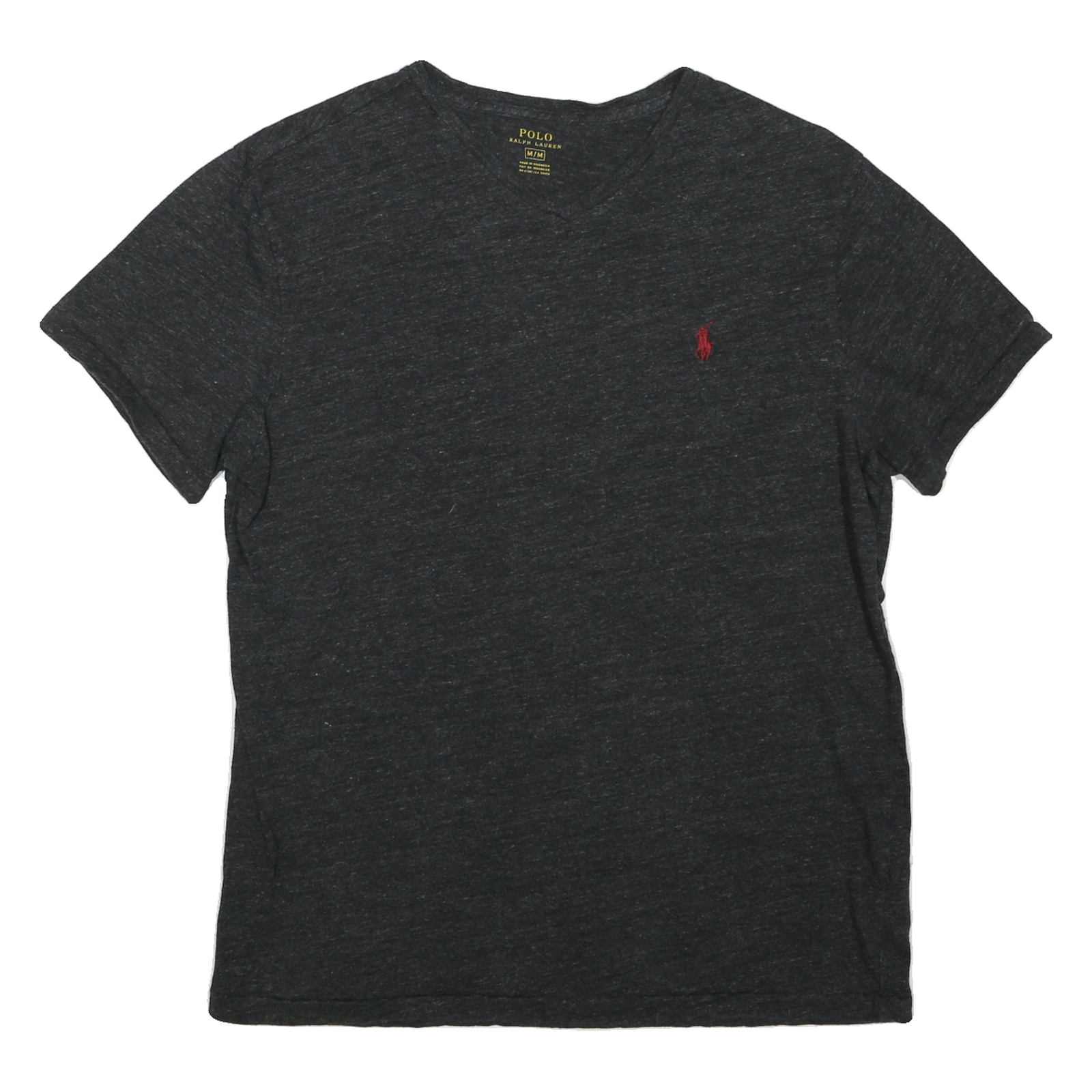POLO RALPH LAUREN Mens Black V-Neck Cotton Blend T-Shirt M Short Sleeve Refurbished - N/A refurbished available on Cerqular