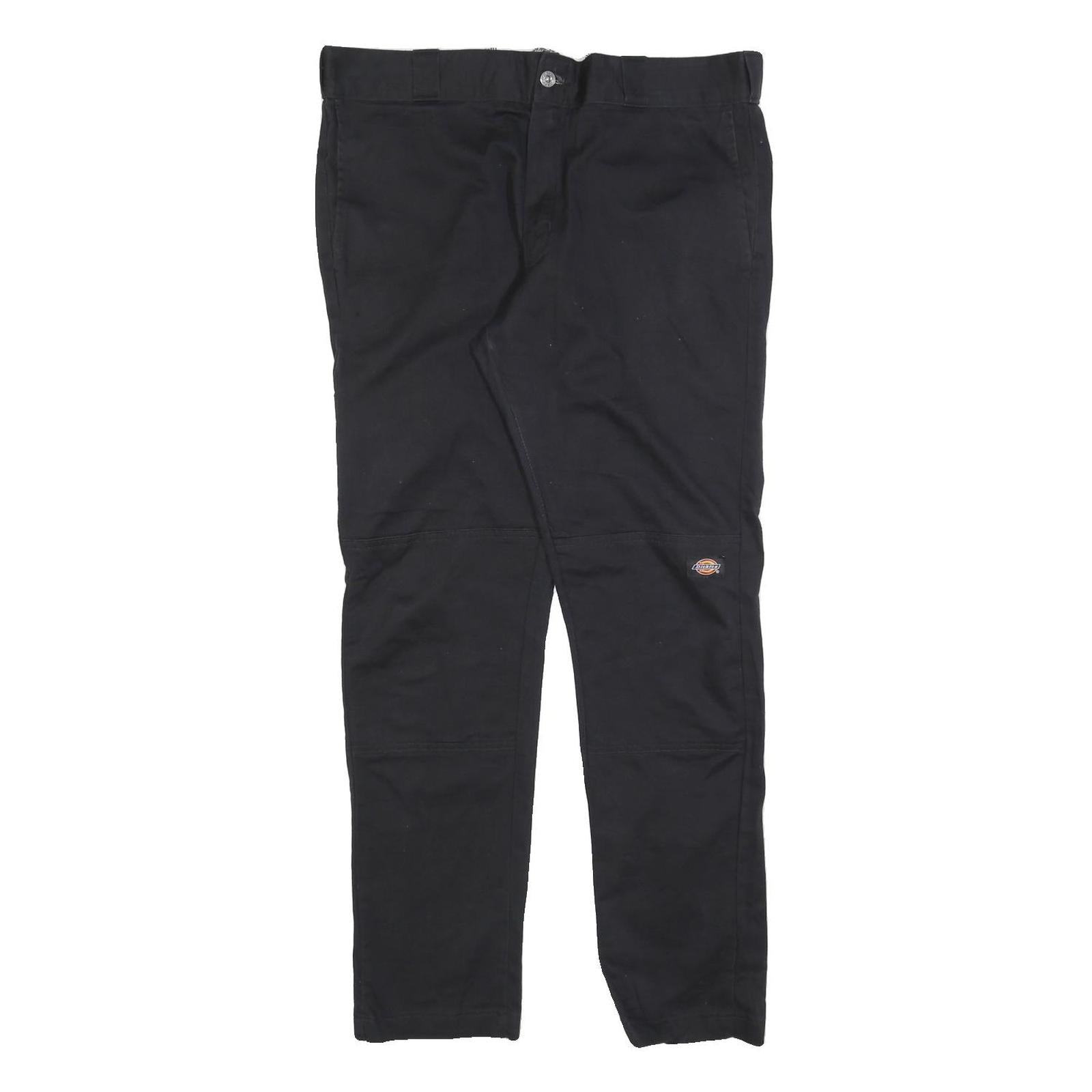DICKIES Mens Black Slim Straight Trousers W36 L32 Cotton Blend Workwear Zip Refurbished - N/A refurbished available on Cerqular