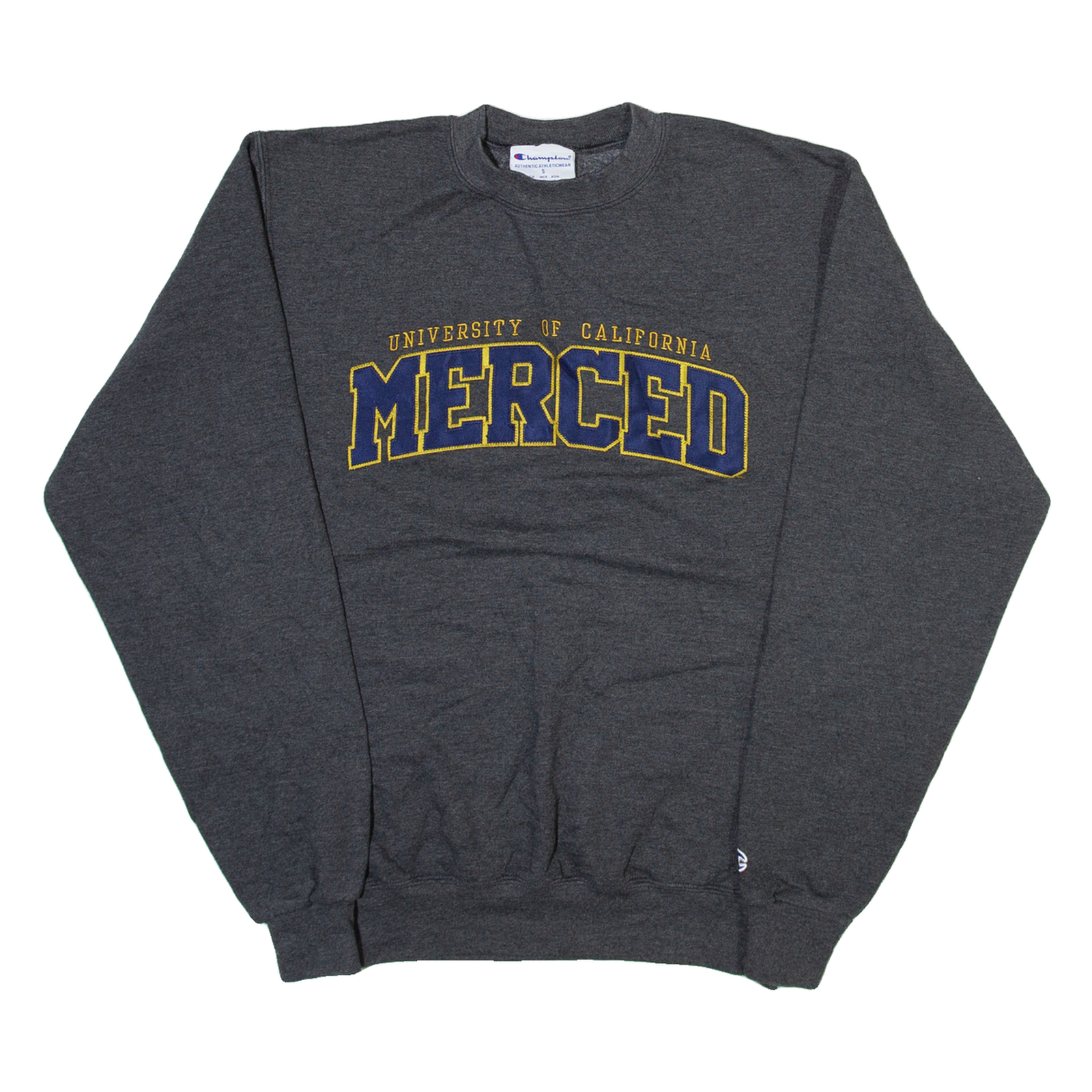 CHAMPION University Of California Merced Mens Sweatshirt Grey USA S Refurbished - N/A refurbished available on Cerqular