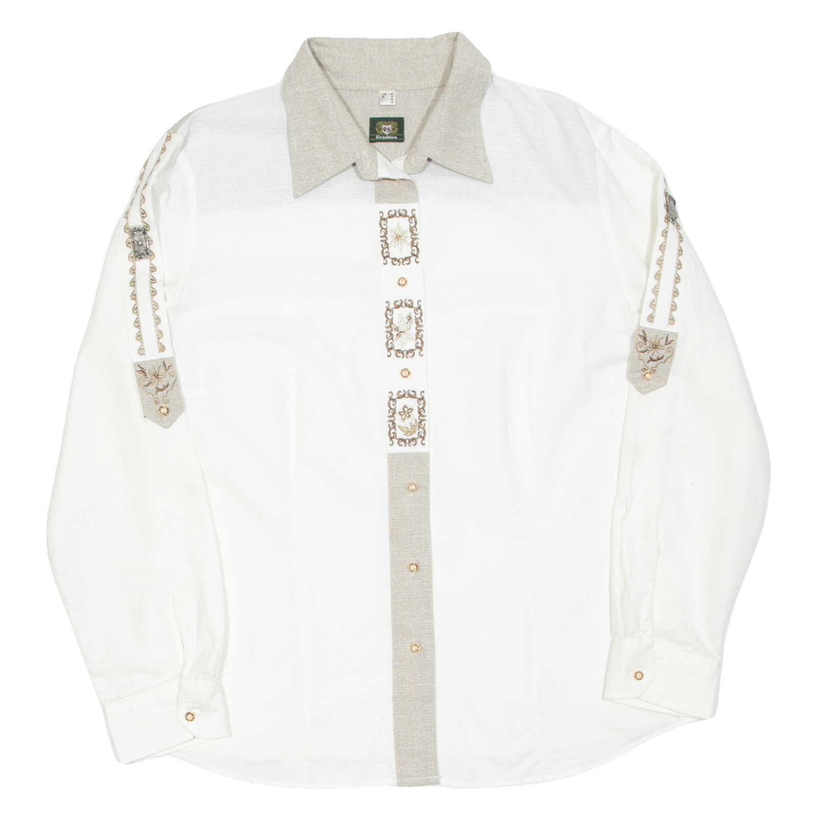 Womens Plain Shirt Beige Long Sleeve UK 18 Refurbished - N/A refurbished available on Cerqular