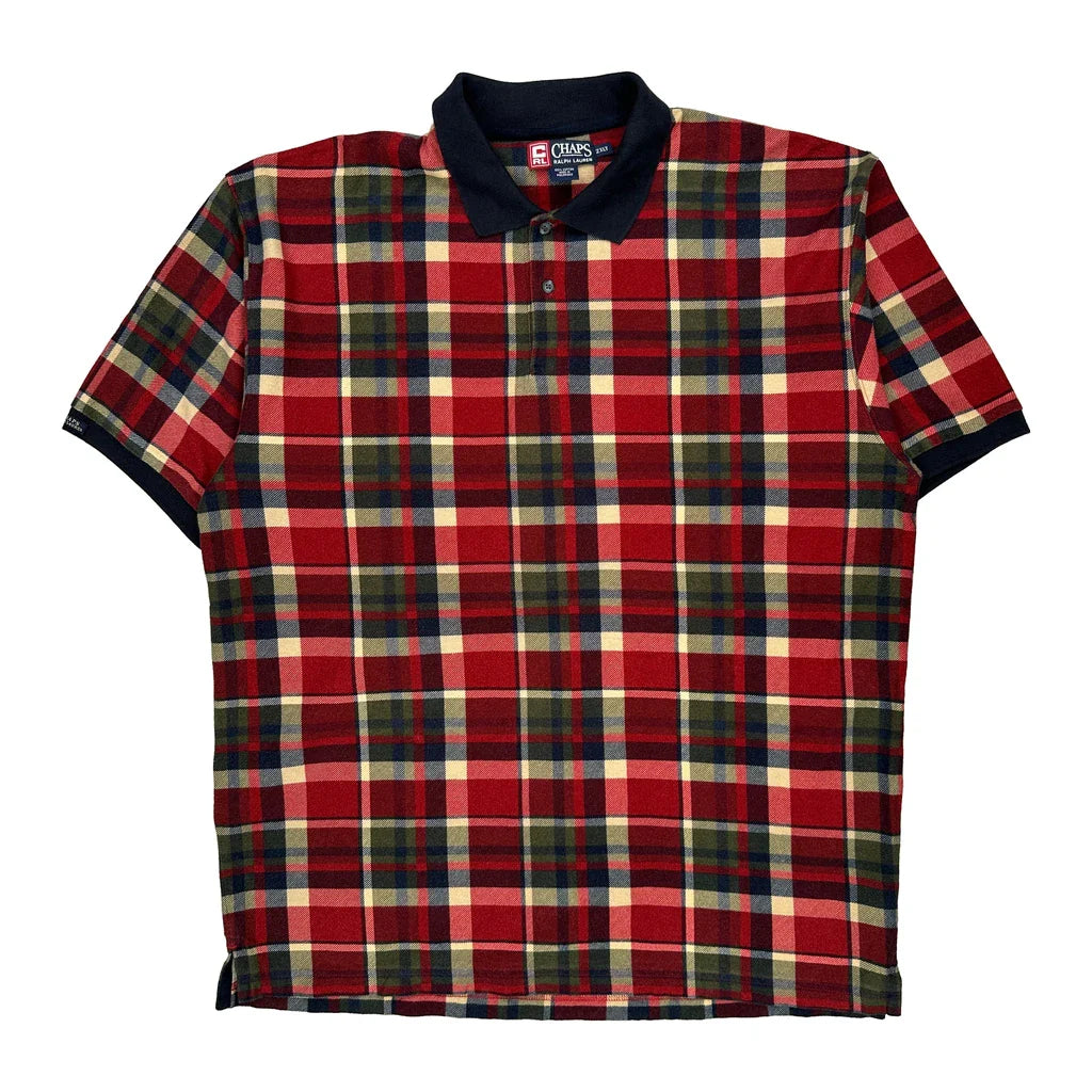 Chaps Ralph Lauren Checked Polo Shirt - 2XL Multicoloured Cotton Refurbished - Thrifted (note: this is a term often used to describe second- refurbished available on Cerqular
