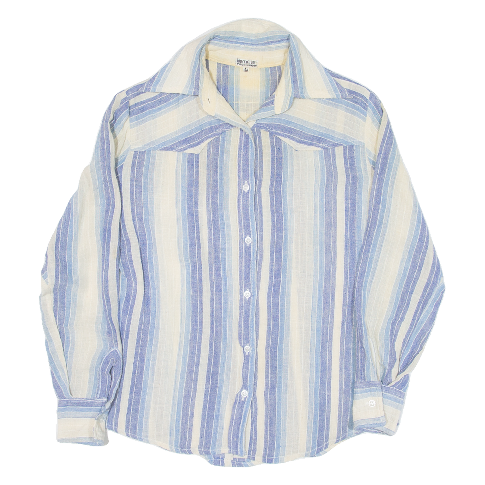 Womens Shirt Blue Striped Long Sleeve L Refurbished - N/A refurbished available on Cerqular