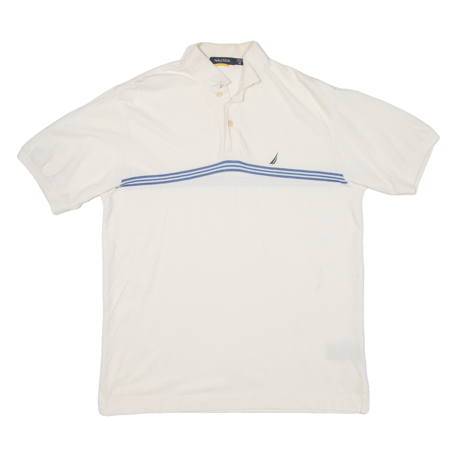 NAUTICA Mens Polo Shirt White M Refurbished - N/A refurbished available on Cerqular