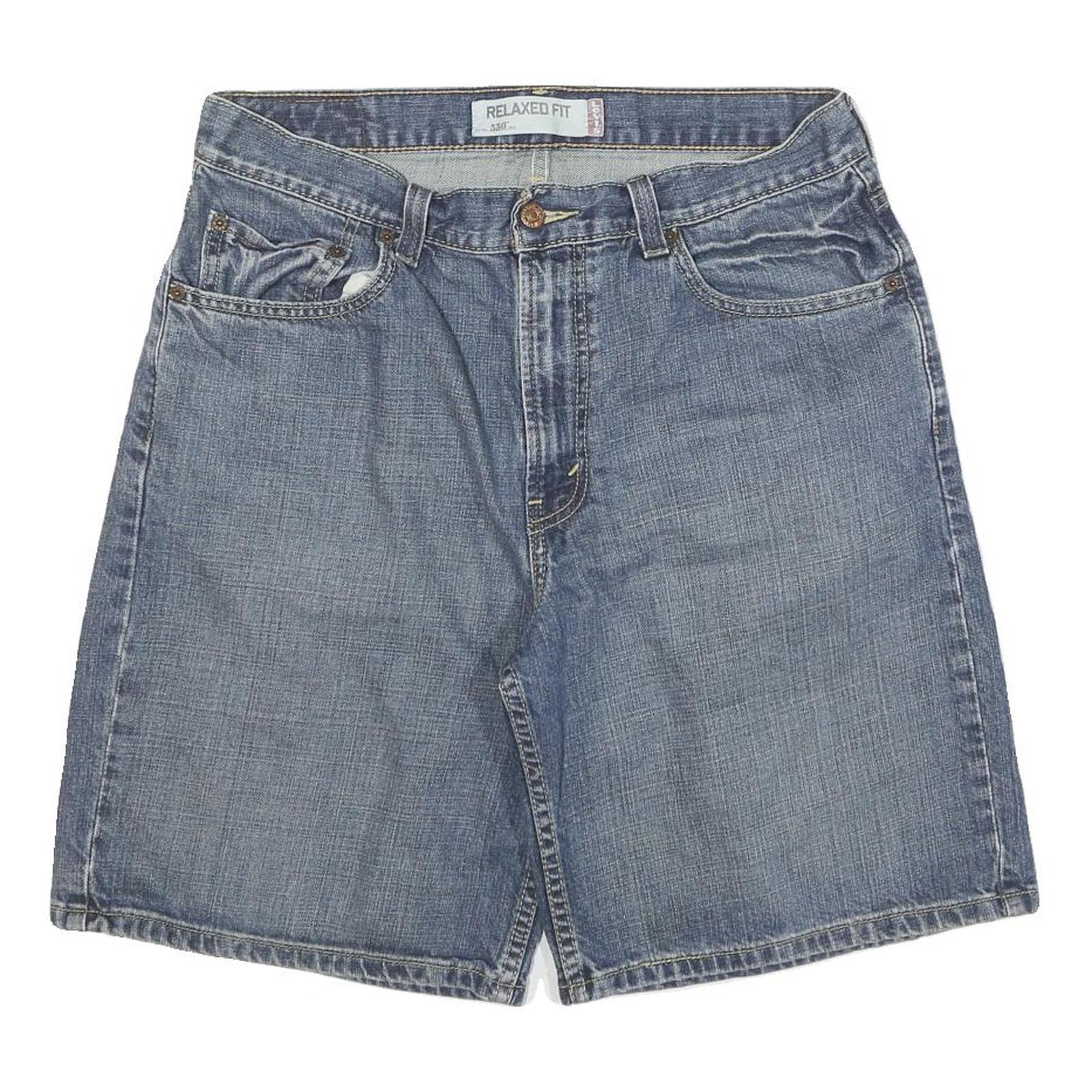 LEVI'S Mens Denim Blue Relaxed Fit Shorts XL W34 Cotton Blend Casual Refurbished - N/A refurbished available on Cerqular