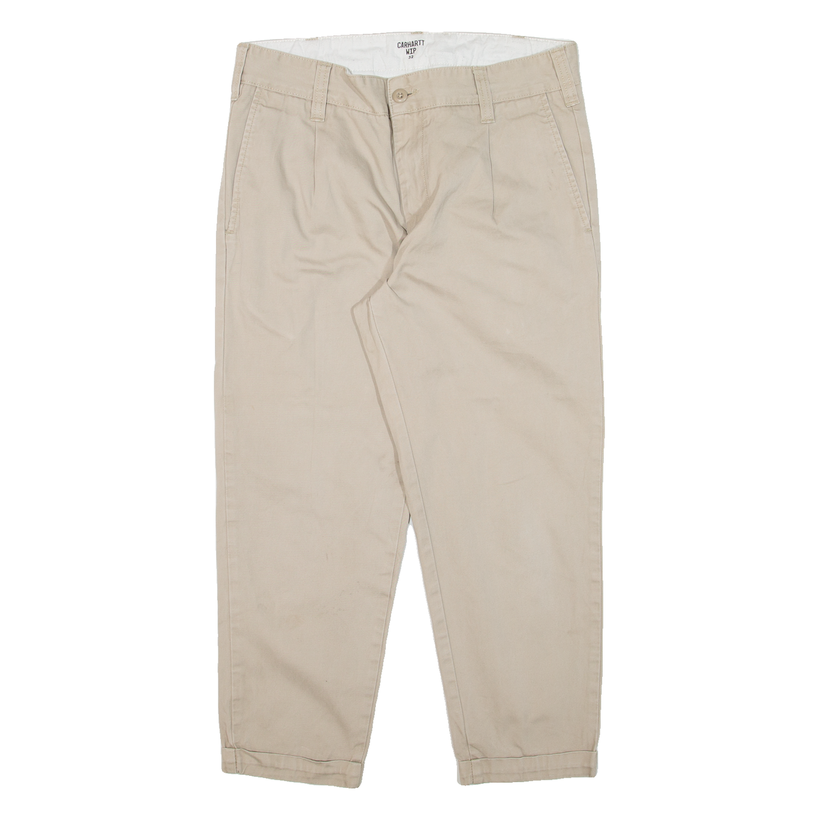 CARHARTT WIP Womens Trousers Beige Relaxed Tapered W32 L24 Refurbished - N/A refurbished available on Cerqular