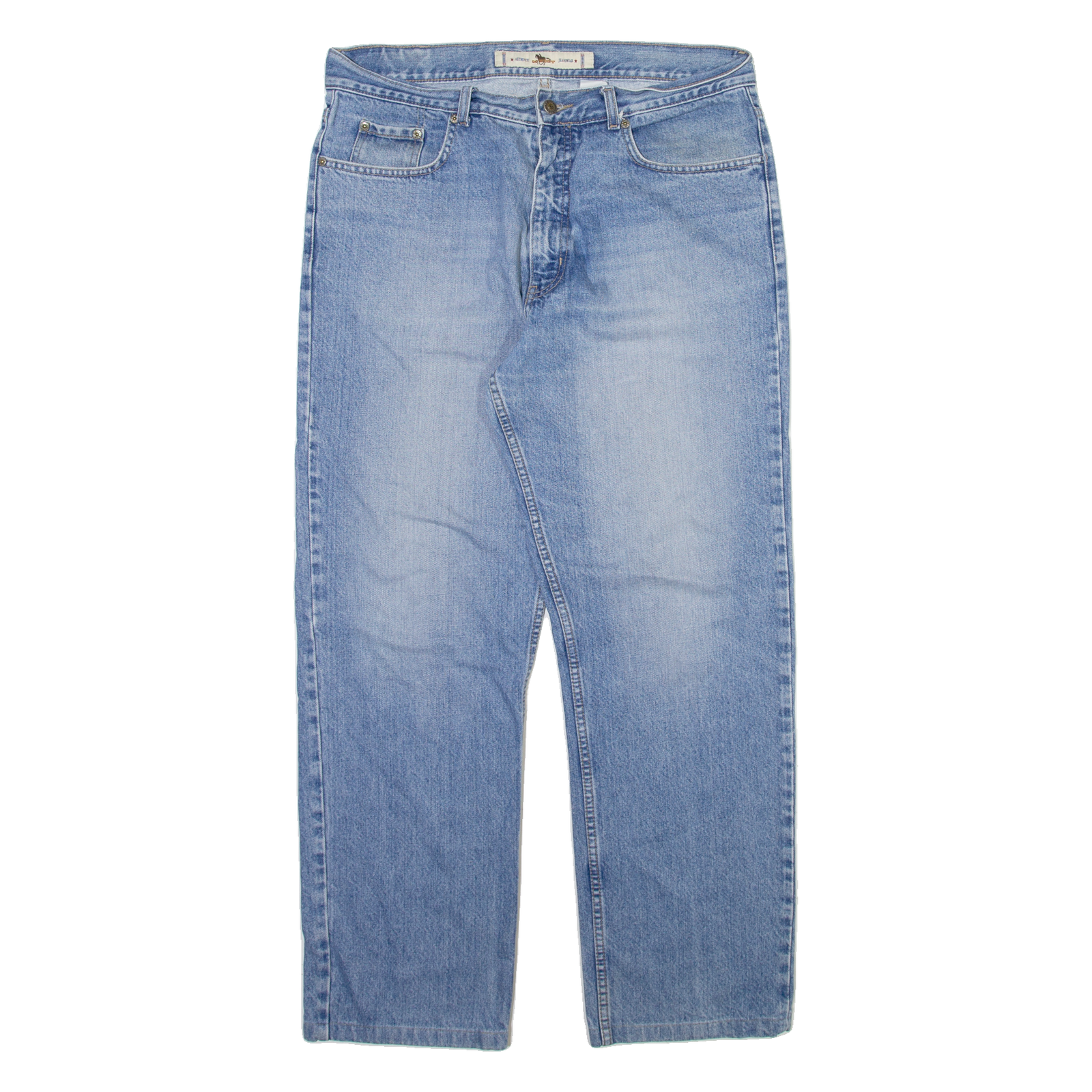 GO WEST Mens Jeans Blue Regular Straight W34 L29 Refurbished - N/A refurbished available on Cerqular