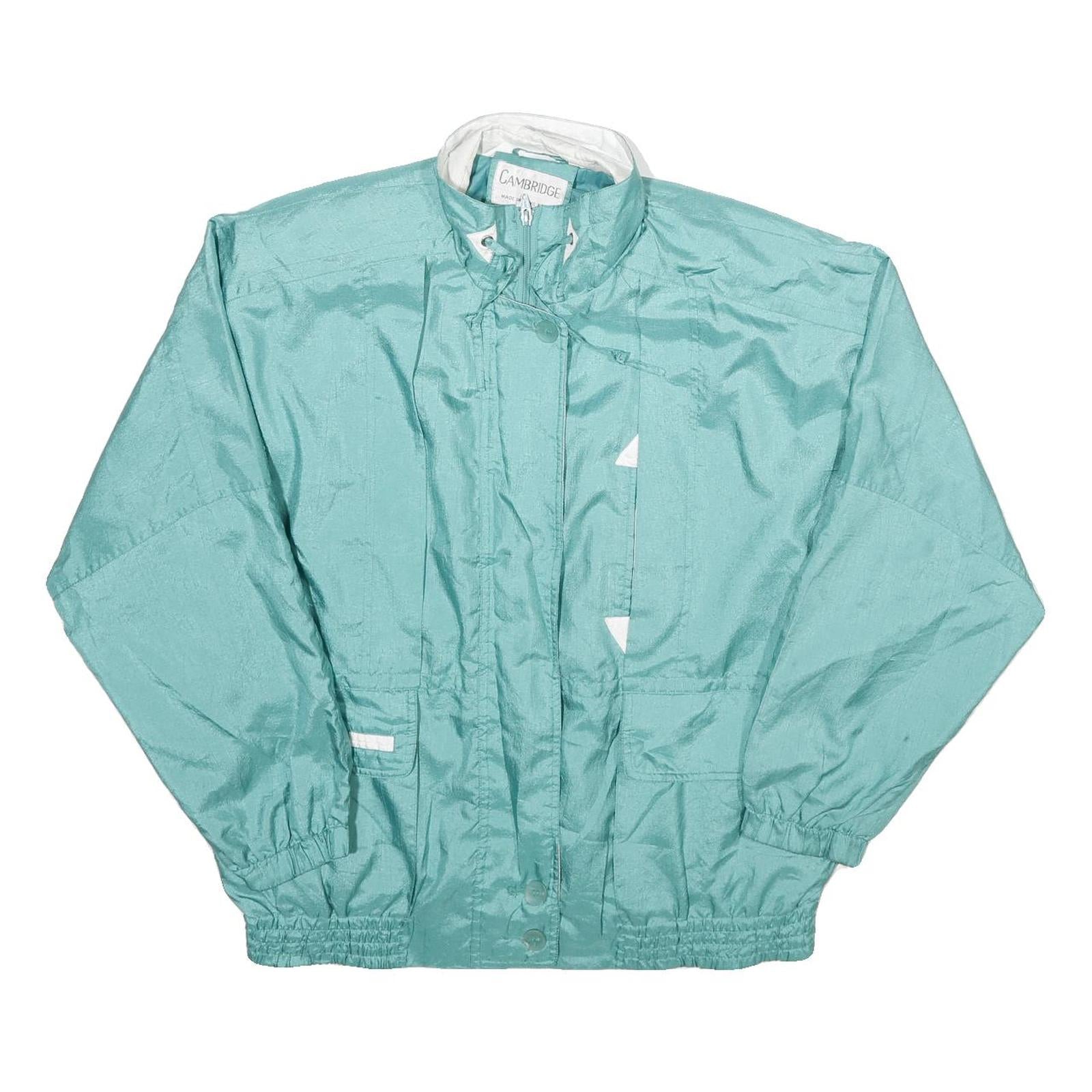 CAMBRIDGE Womens Blue Jacket M Polyester Zip Windbreaker Casual Lightweight Refurbished - N/A refurbished available on Cerqular
