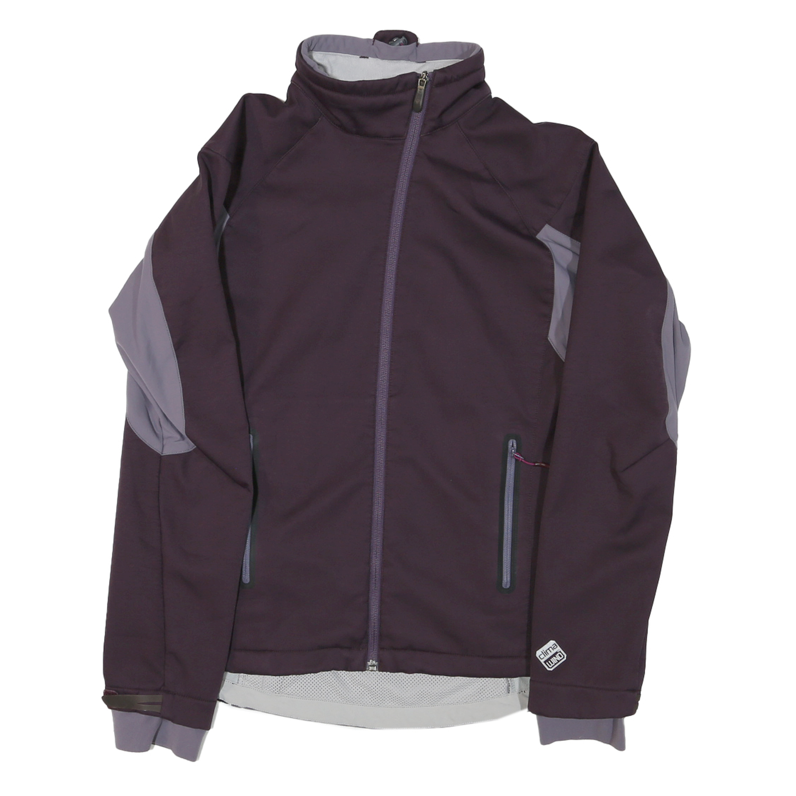 SALOMON Womens Purple & Grey Zip Up Polyester Blend Slim Jacket L Refurbished - N/A refurbished available on Cerqular