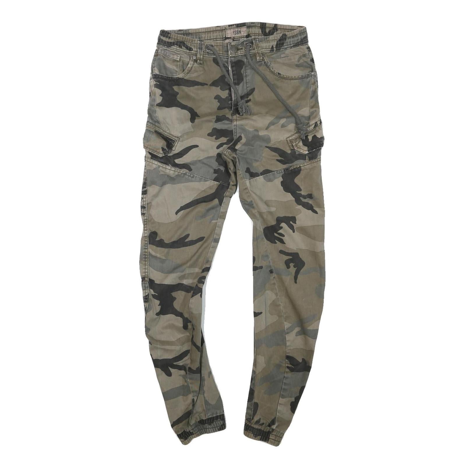 FSBN Mens Slim Cotton Blend Camouflage Slim Tapered Trousers W30 L29 Refurbished - N/A refurbished available on Cerqular