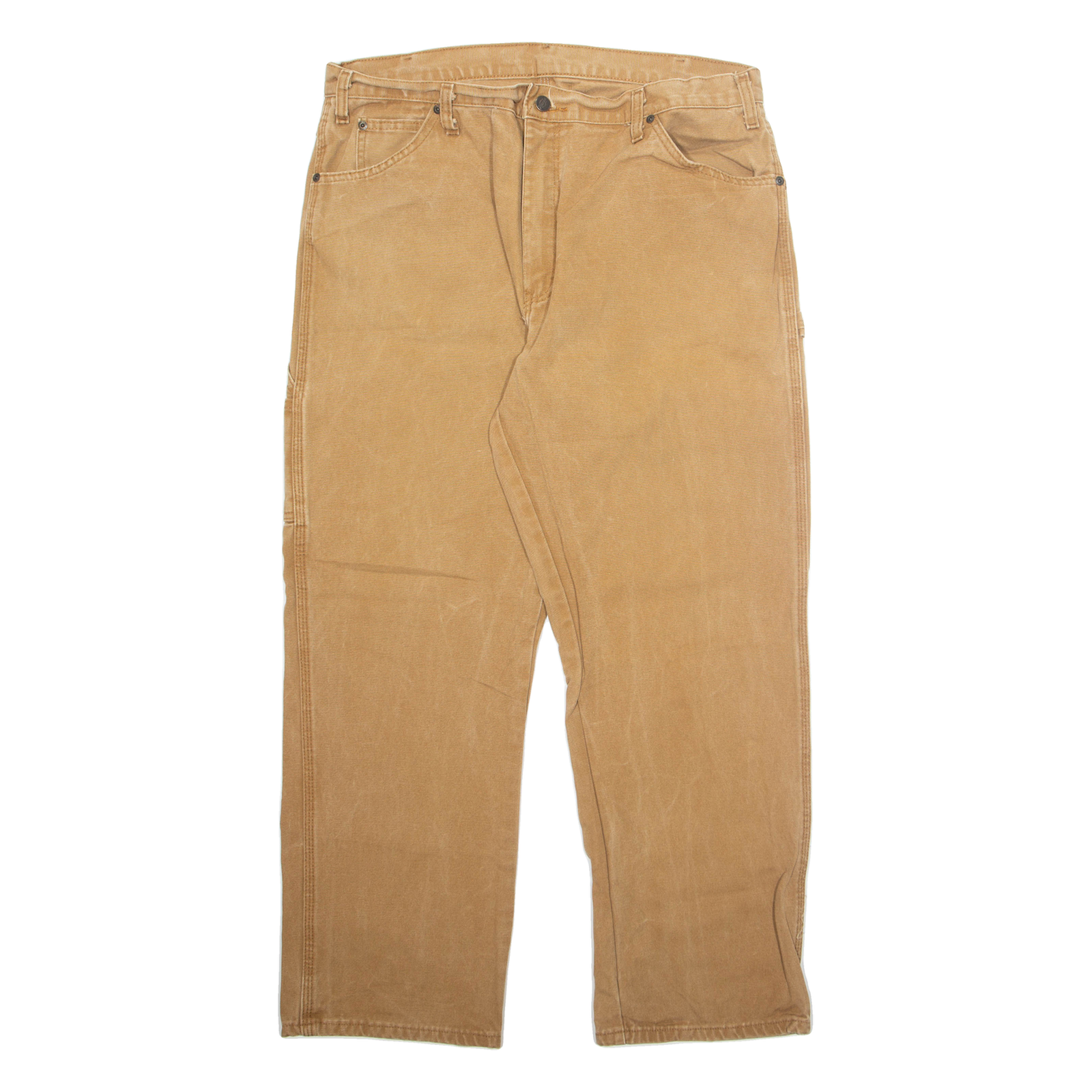 DICKIES Carpenter Cargo Mens Trousers Beige Regular Straight W38 L30 Refurbished - N/A refurbished available on Cerqular