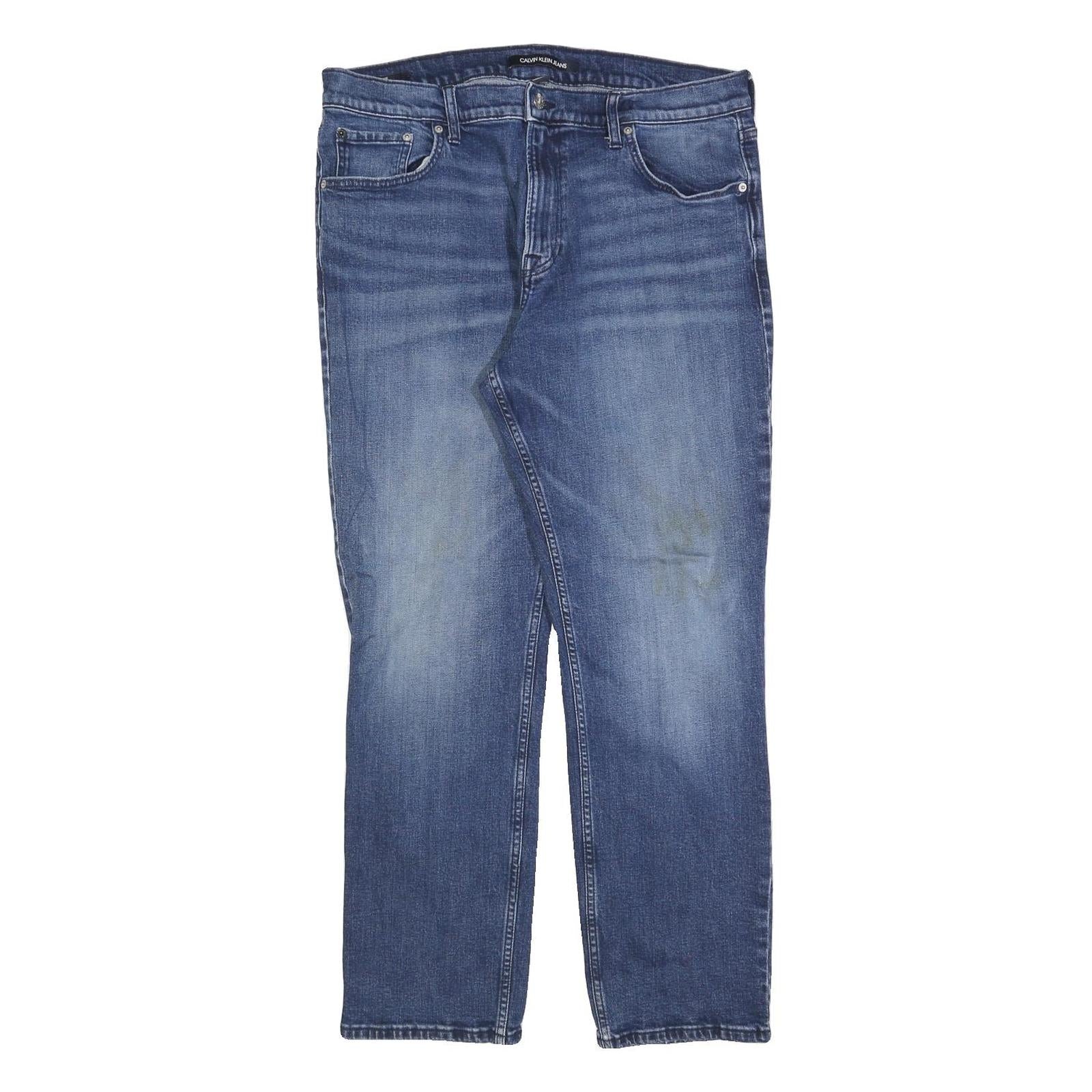 CALVIN KLEIN JEANS Mens Regular Fit Straight Denim Light Blue W36 L30 Classic Refurbished - N/A refurbished available on Cerqular