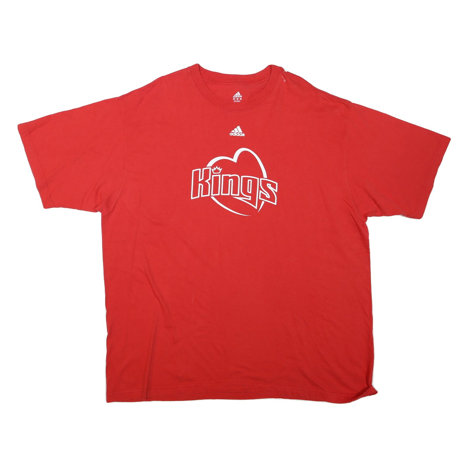 ADIDAS Mens Red Kings Graphic T-Shirt 2XL Short Sleeve Crew Neck Cotton Blend Refurbished - N/A refurbished available on Cerqular