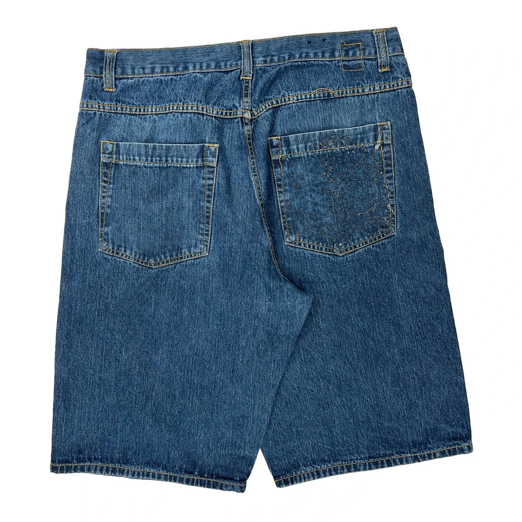 Unbranded Denim Shorts - 38W 10L Blue Denim Refurbished - Thrifted (note: this is a term often used to describe second- refurbished available on Cerqular