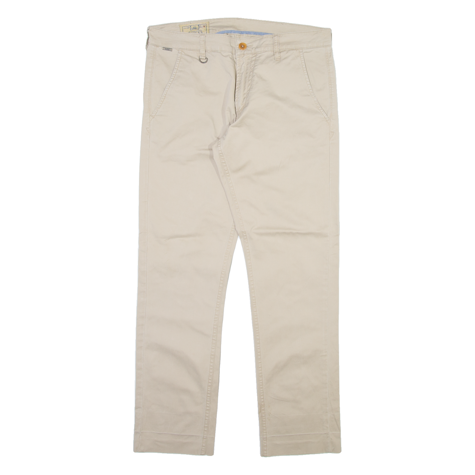 GUESS Mens Trousers Beige Slim Straight W31 L30 Refurbished - N/A refurbished available on Cerqular