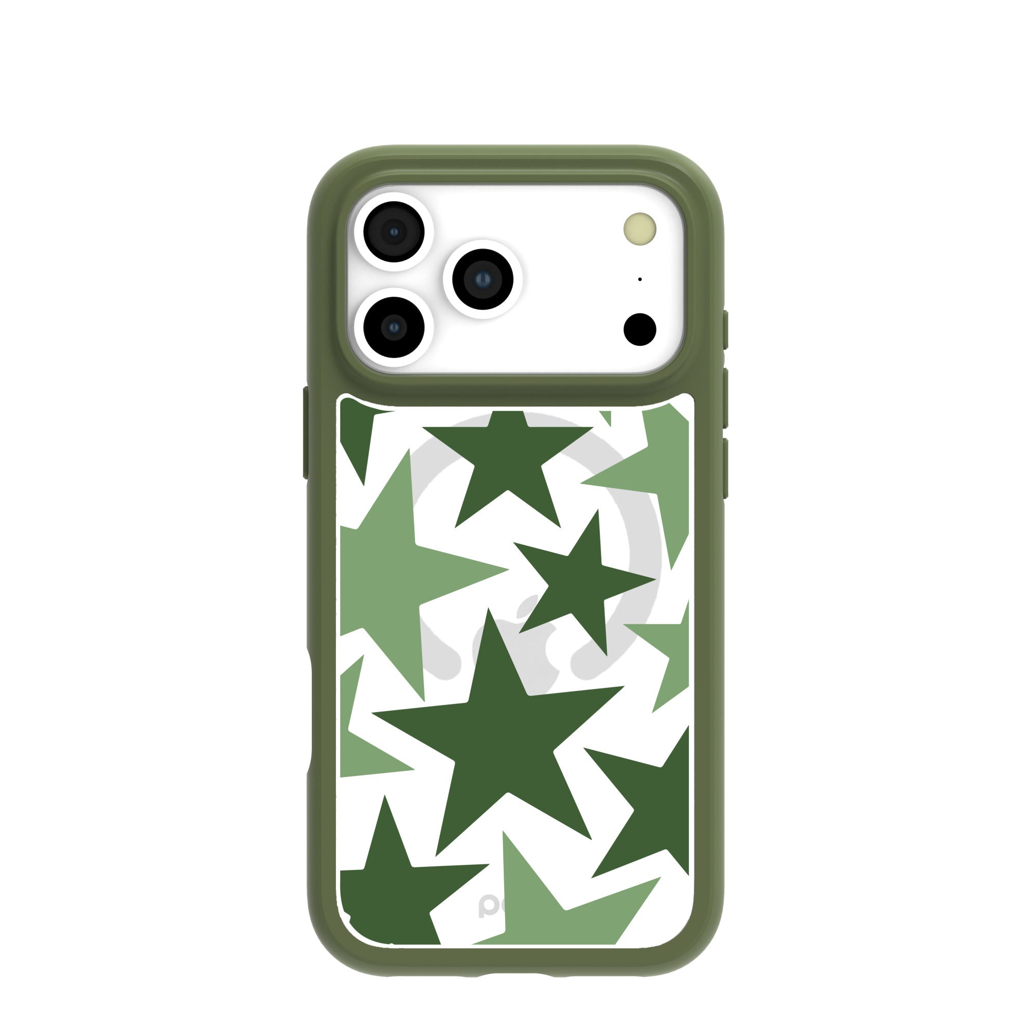 Clear Green Glow iPhone 17 Pro Max Case With Forest Floor Ridge (MagSafe included) Refurbished - Pela Case refurbished available on Cerqular