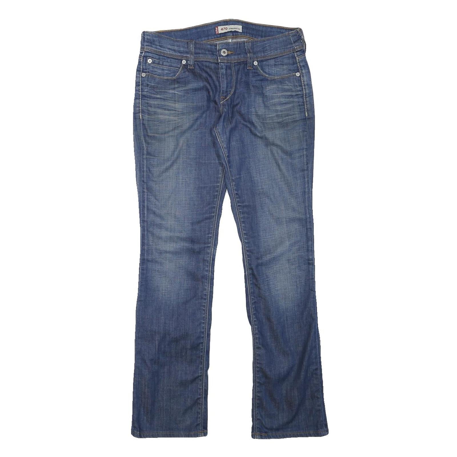 LEVI'S Womens Regular Straight Leg Denim Medium Blue W30 L30 Zip Cotton Blend Refurbished - N/A refurbished available on Cerqular