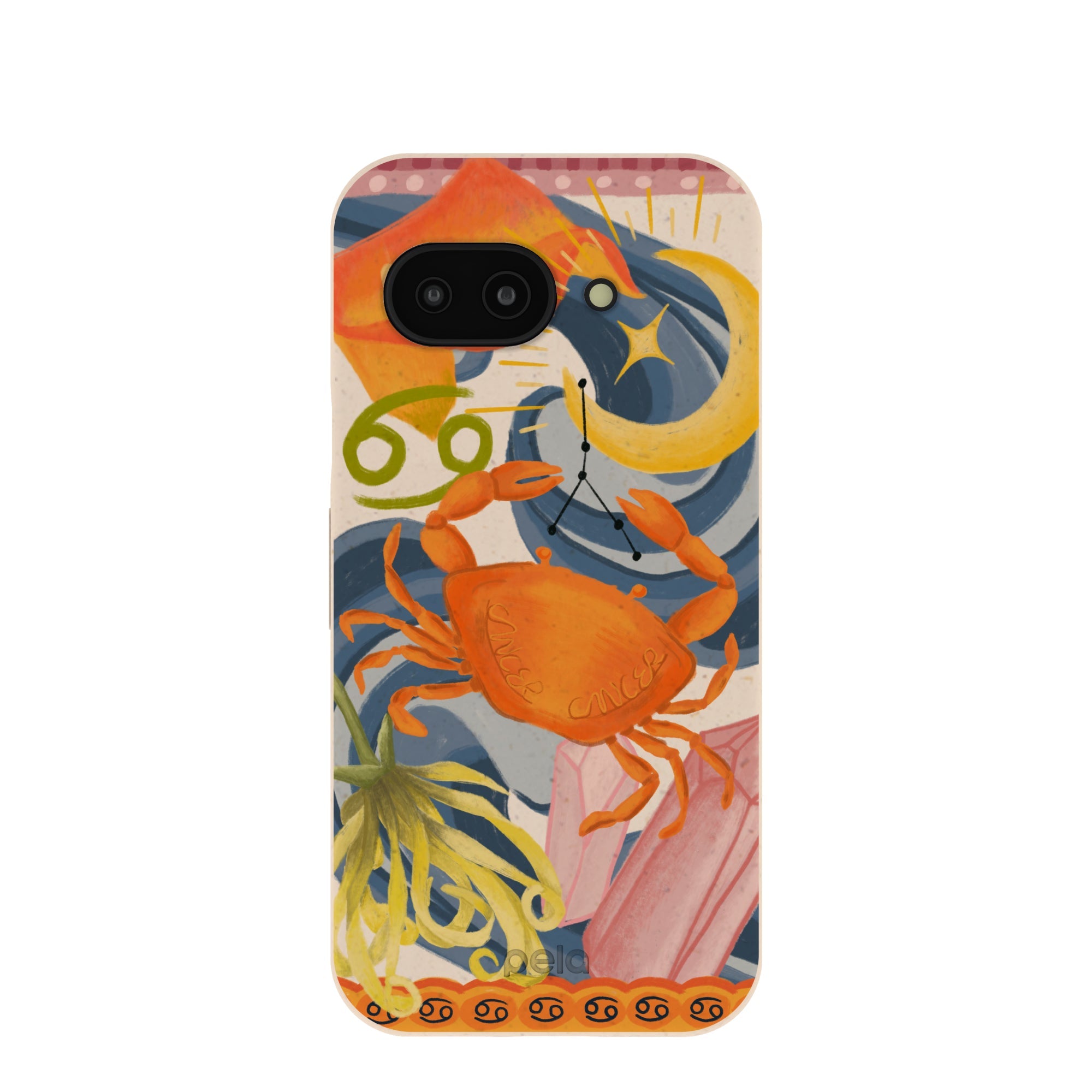 Seashell Cancer Crab Google Pixel 9a Case Refurbished - Pela Case refurbished available on Cerqular