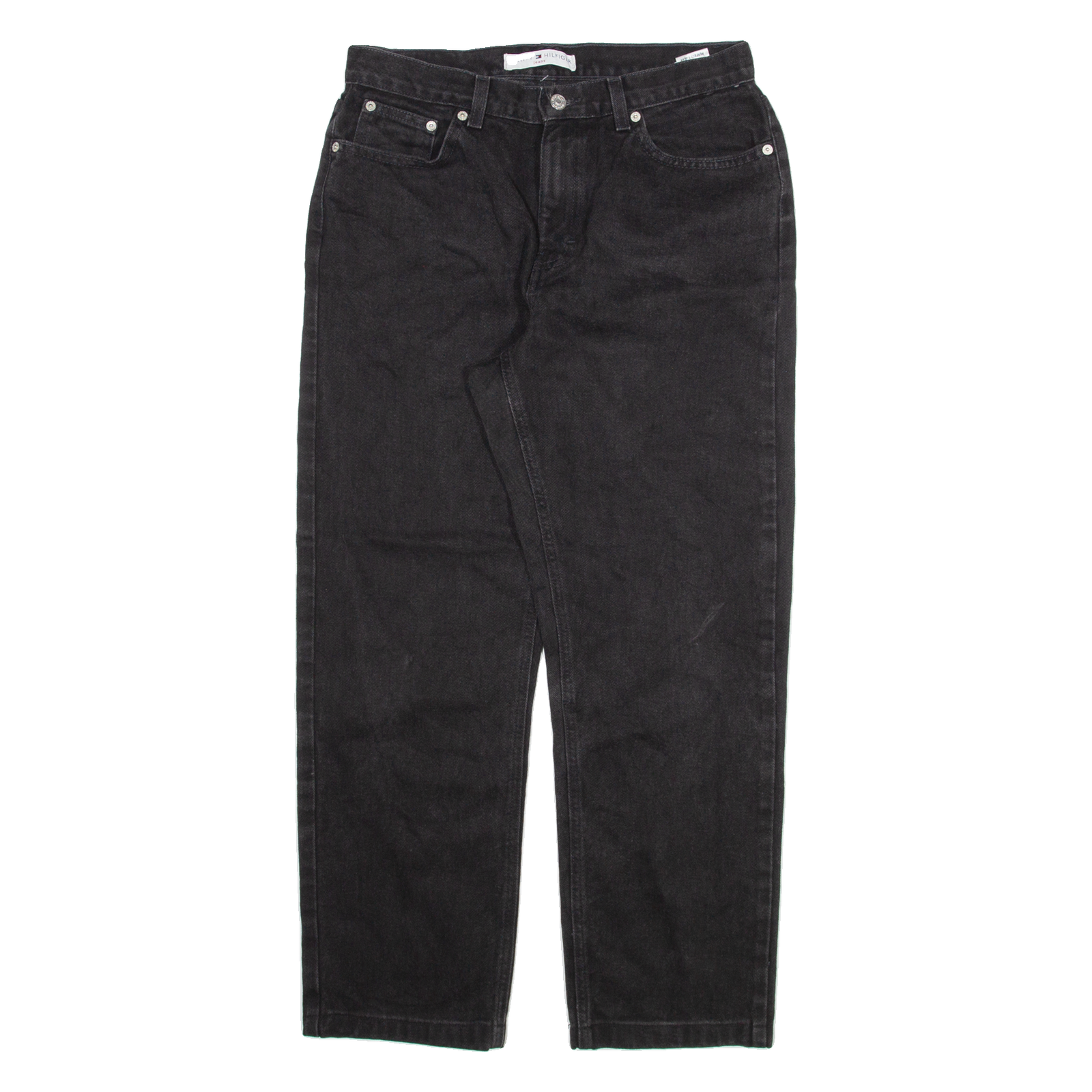 TOMMY HILFIGER Womens Jeans Black Regular Straight W30 L28 Refurbished - N/A refurbished available on Cerqular