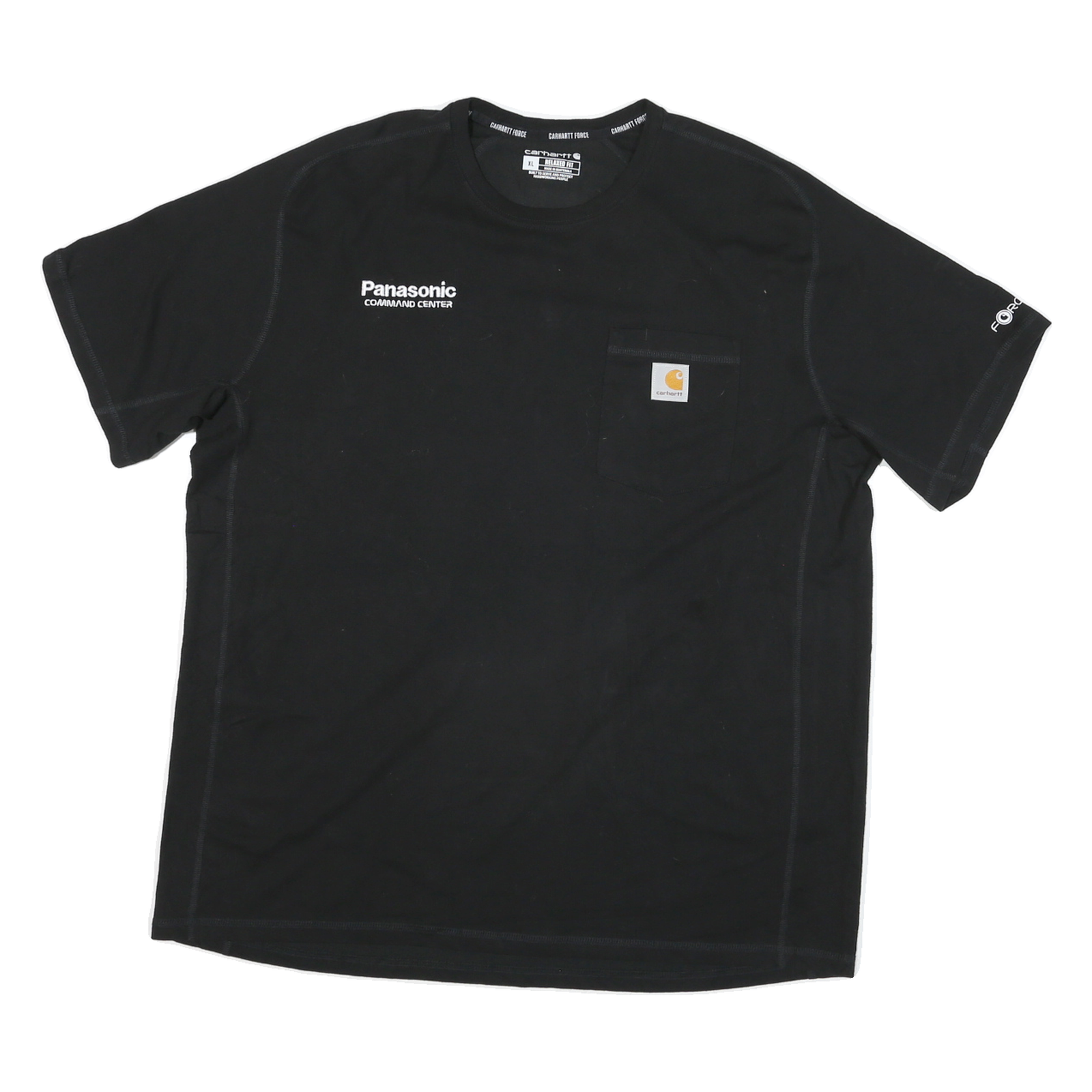 CARHARTT Mens Black Panasonic Print Graphic T-Shirt XL Short Sleeve Crew Neck Refurbished - N/A refurbished available on Cerqular