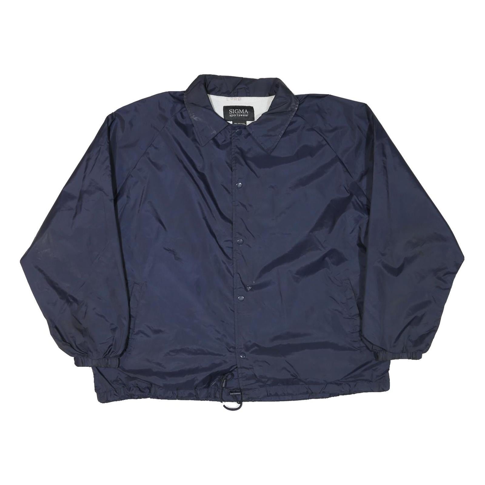 Buy SIGMA Mens Navy Blue Coach Jacket L Nylon Plain Button Closure Casual Training Refurbished - $32.49 SIGMA Mens Navy Blue Coach Jacket L Nylon Plain Button Closure Casual Training Refurbished - N/A refurbished available on Cerqular