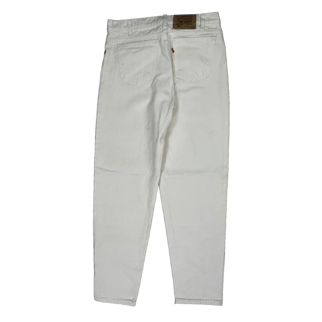 Made In USA Levis Jeans - 32W 32L White Cotton Refurbished - Thrifted (note: this is a term often used to describe second- refurbished available on Cerqular