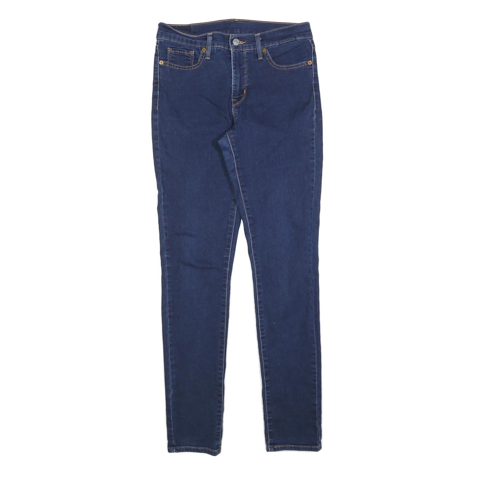 LEVI'S Womens Blue Slim Skinny Denim Jeans Cotton Blend W29 L32 Classic Zip Refurbished - N/A refurbished available on Cerqular