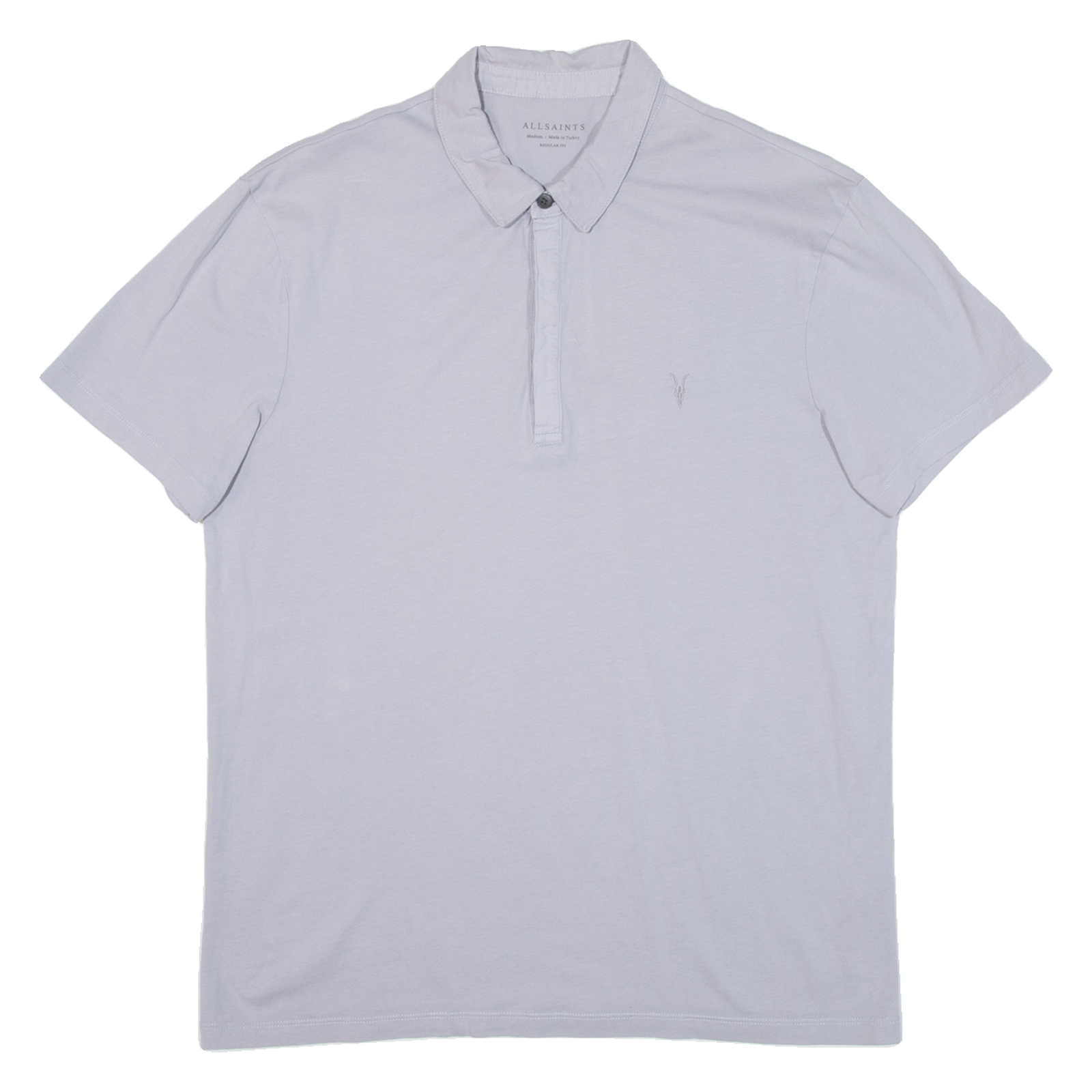 ALL SAINTS Mens Polo Shirt Grey M Refurbished - N/A refurbished available on Cerqular