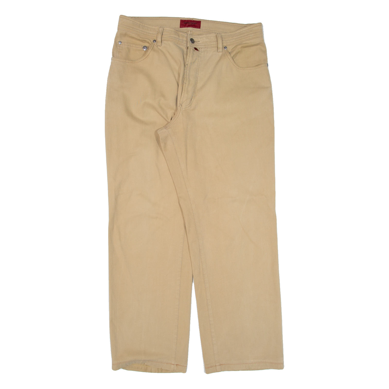 PIERRE CARDIN Mens Trousers Beige Loose Straight W36 L28 Refurbished - N/A refurbished available on Cerqular