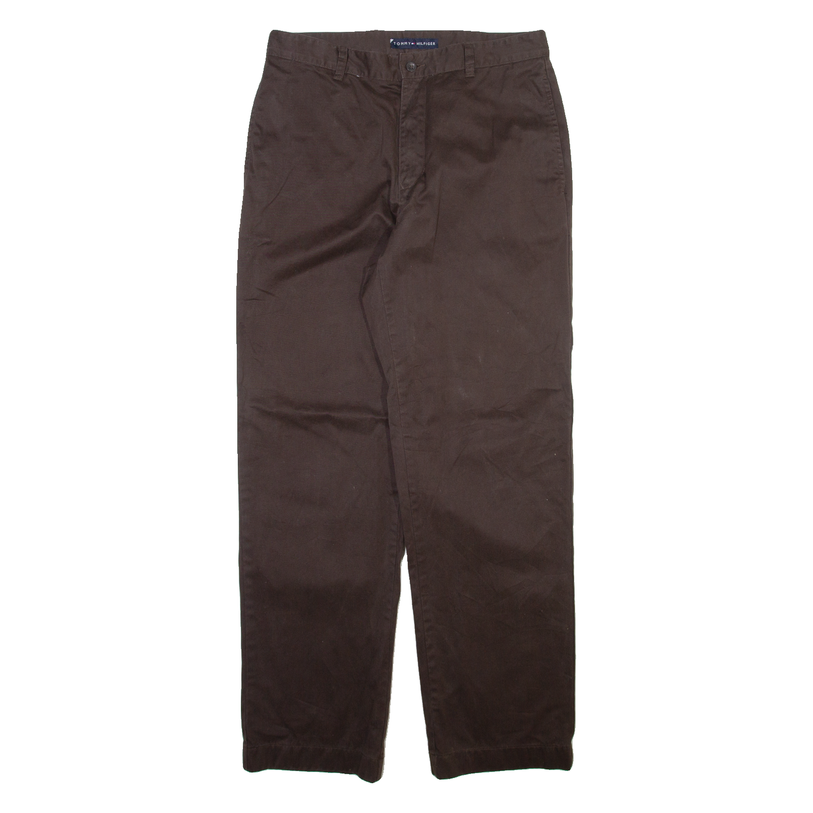 TOMMY HILFIGER Mens Trousers Brown Regular Straight W31 L32 Refurbished - N/A refurbished available on Cerqular
