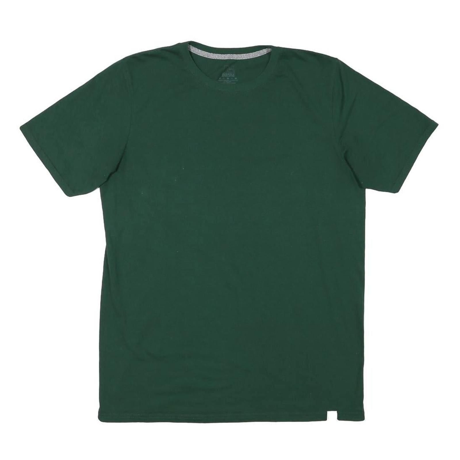 RUSSELL ATHLETIC Mens Green Cotton Blend T-Shirt M Short Sleeve Crew Neck Plain Refurbished - N/A refurbished available on Cerqular