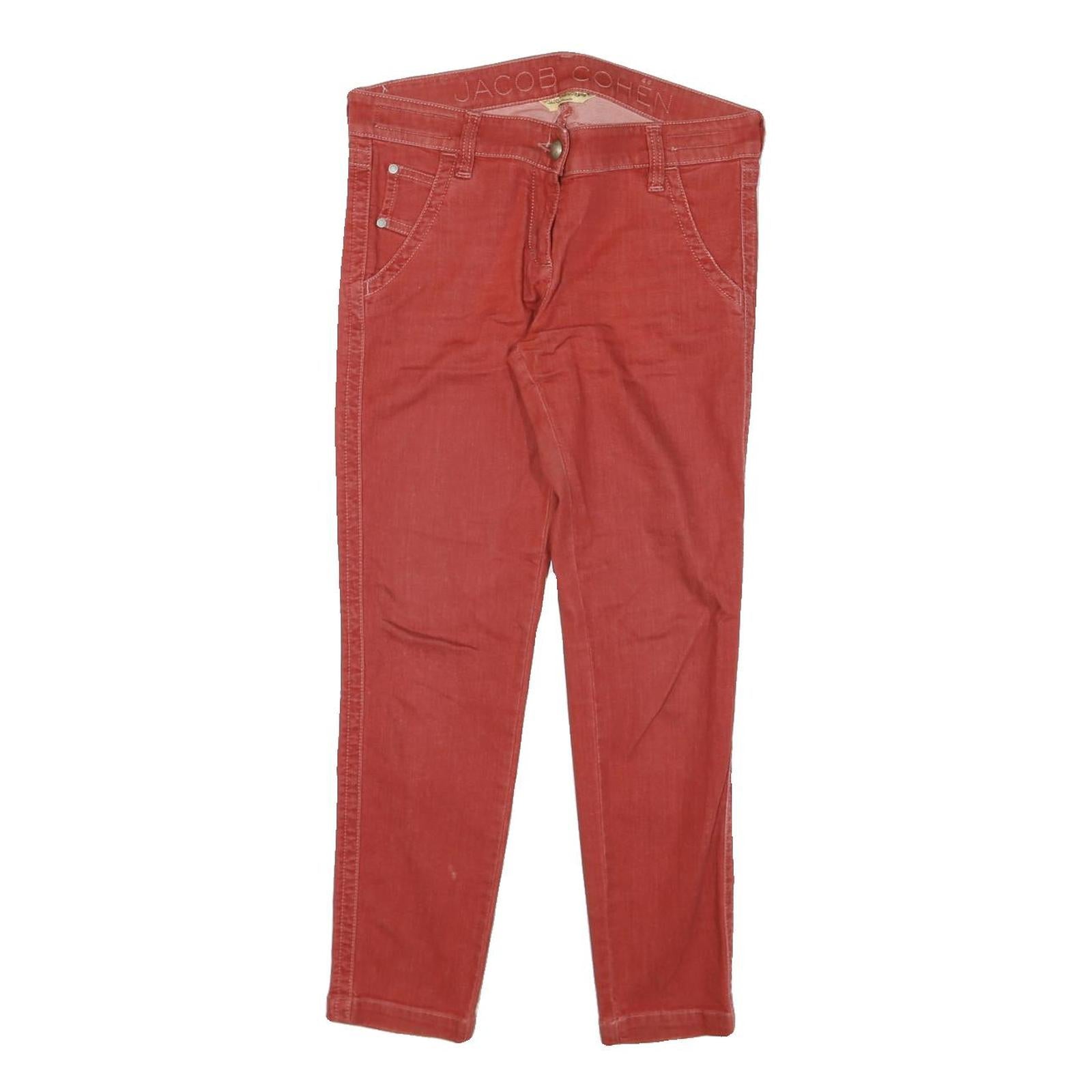 JACOB COHEN Womens Slim Slim Skinny Jeans Red Denim W30 L27 Stylish Casual Refurbished - N/A refurbished available on Cerqular