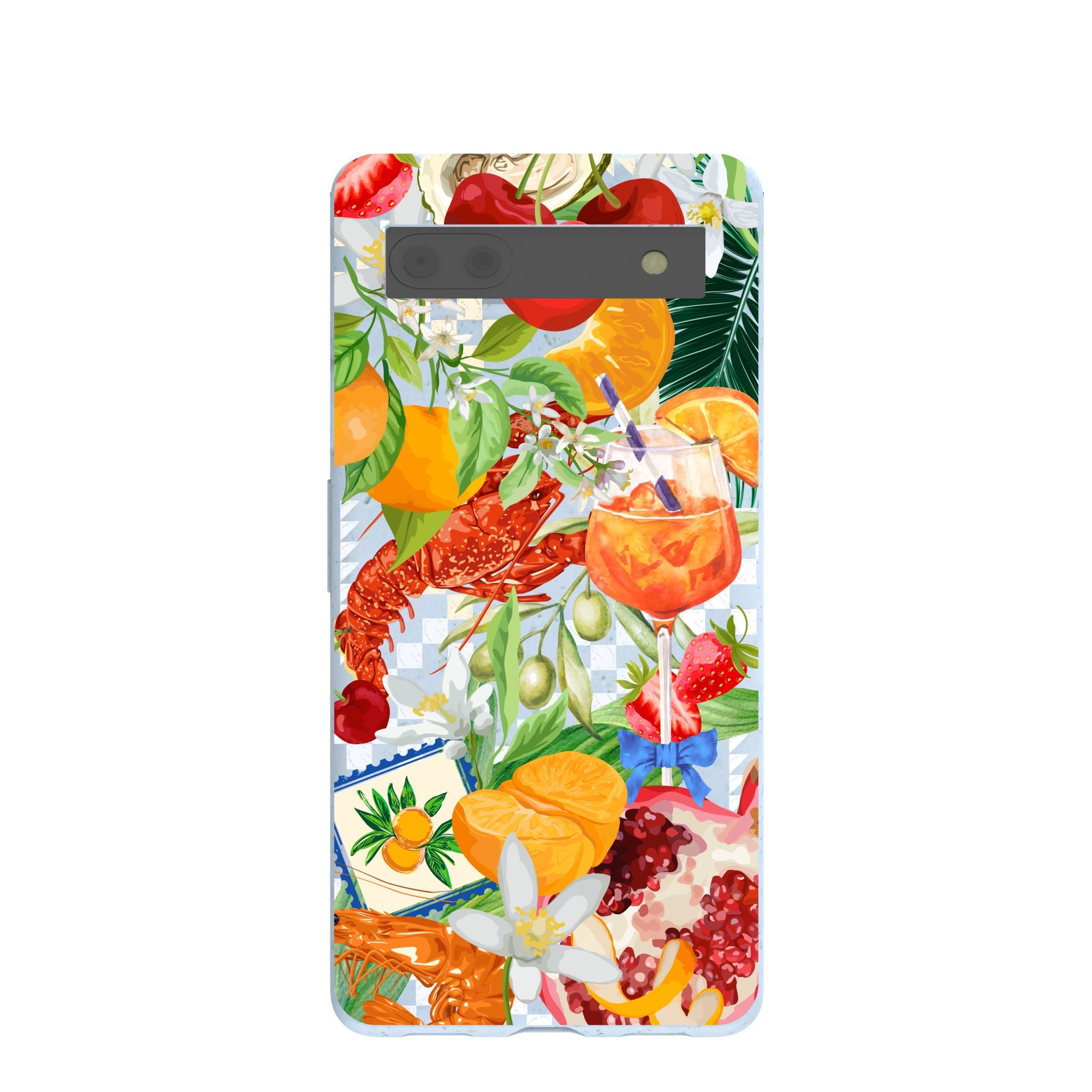 Buy Powder Blue Mediterranean Summers Google Pixel 6a Case Refurbished - $65.00 Powder Blue Mediterranean Summers Google Pixel 6a Case Refurbished - Pela Case refurbished available on Cerqular