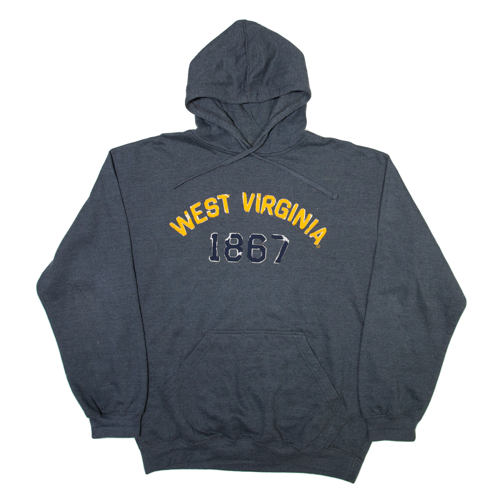 TULTEX West Virginia Mens Grey Hoodie USA XL Refurbished - N/A refurbished available on Cerqular