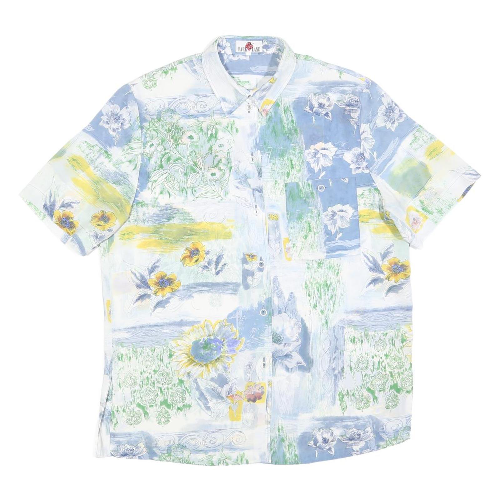 Buy PARK LANE Womens Blue Green Yellow Floral Print Shirt Short Sleeve Collared L Refurbished - $18.19 PARK LANE Womens Blue Green Yellow Floral Print Shirt Short Sleeve Collared L Refurbished - N/A refurbished available on Cerqular