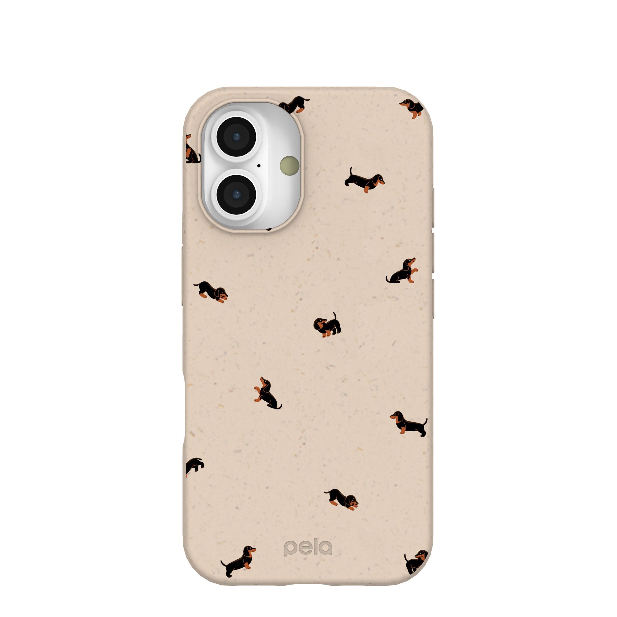Seashell Lil Dachshunds iPhone 16 Case Refurbished - Pela Case refurbished available on Cerqular