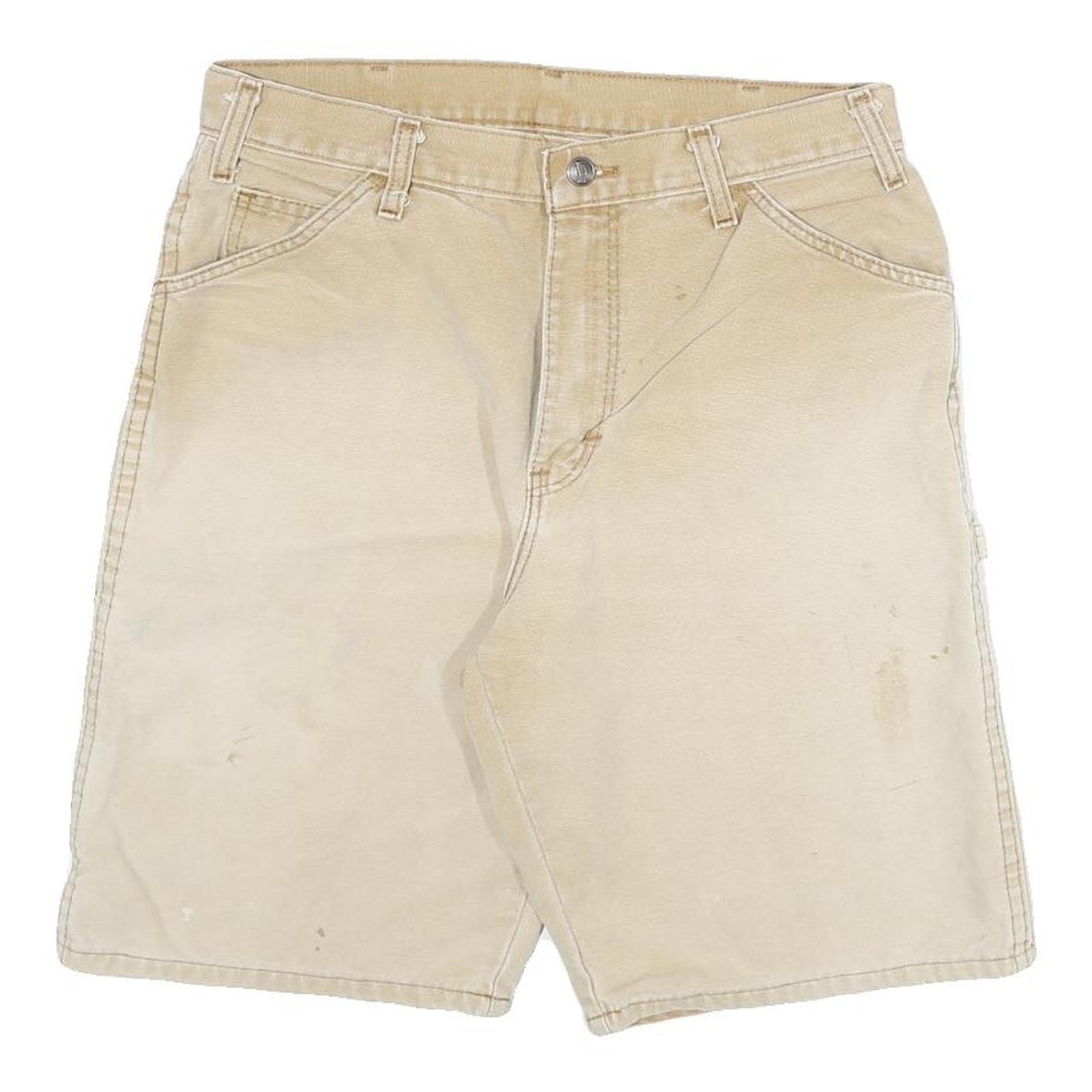 DICKIES Mens Shorts Beige Casual L W32 Cotton Blend Workwear Utility Refurbished - N/A refurbished available on Cerqular