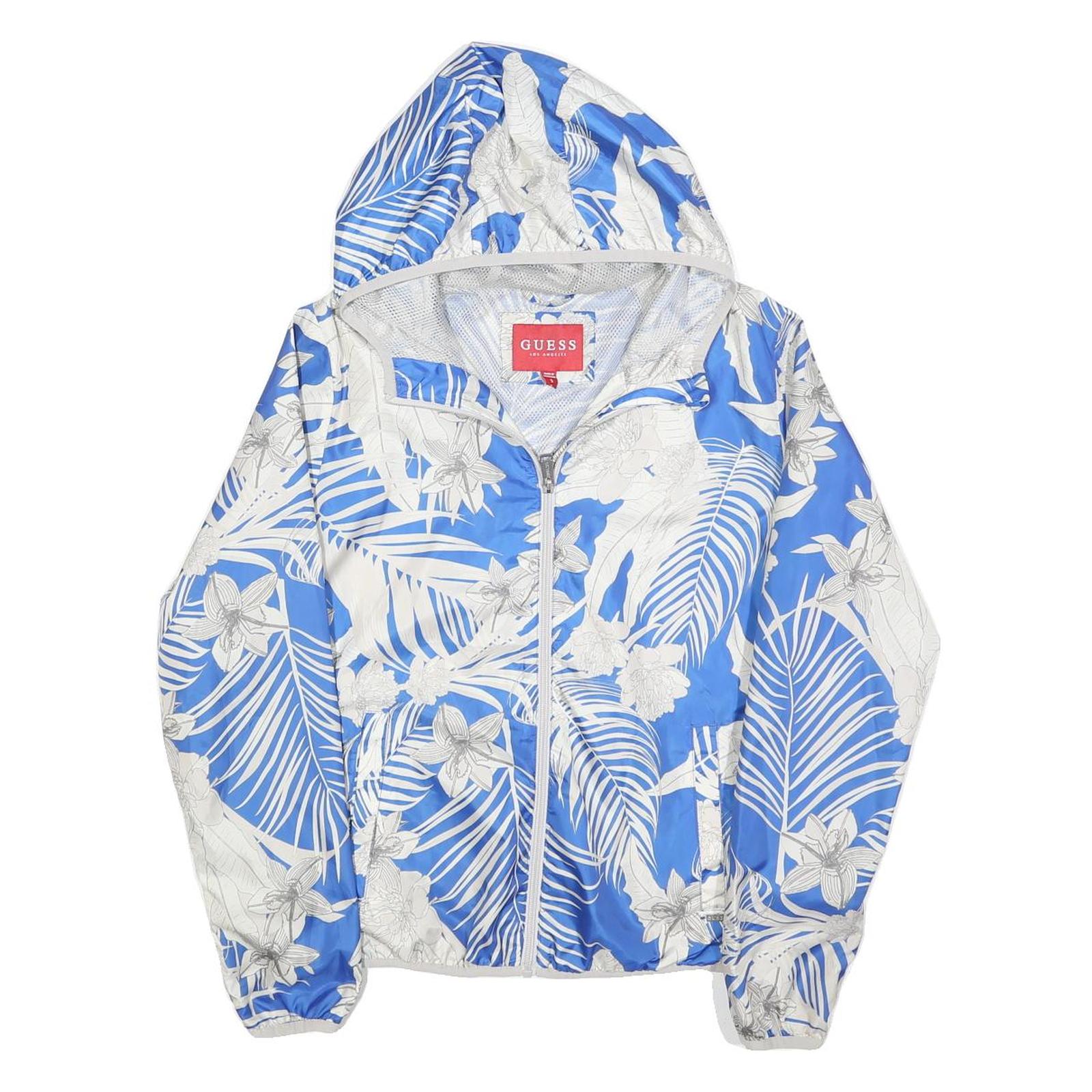 Buy GUESS Womens Blue & White Printed Zip Jacket S Polyester Lightweight Hooded Refurbished - $58.49 GUESS Womens Blue & White Printed Zip Jacket S Polyester Lightweight Hooded Refurbished - N/A refurbished available on Cerqular