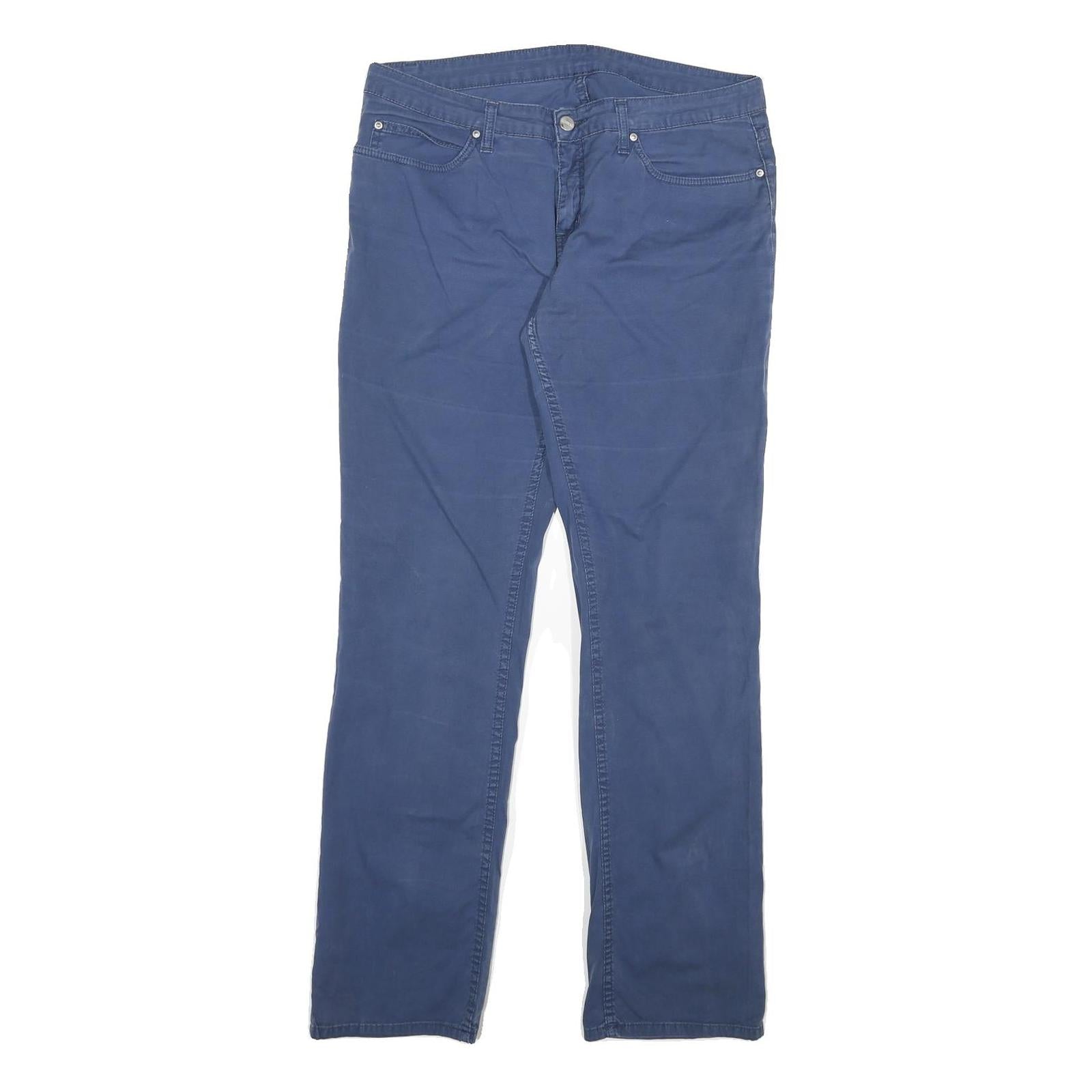 CARHARTT Mens Cotton Blend Navy Regular Straight Trousers W33 L32 Workwear Zip Refurbished - N/A refurbished available on Cerqular