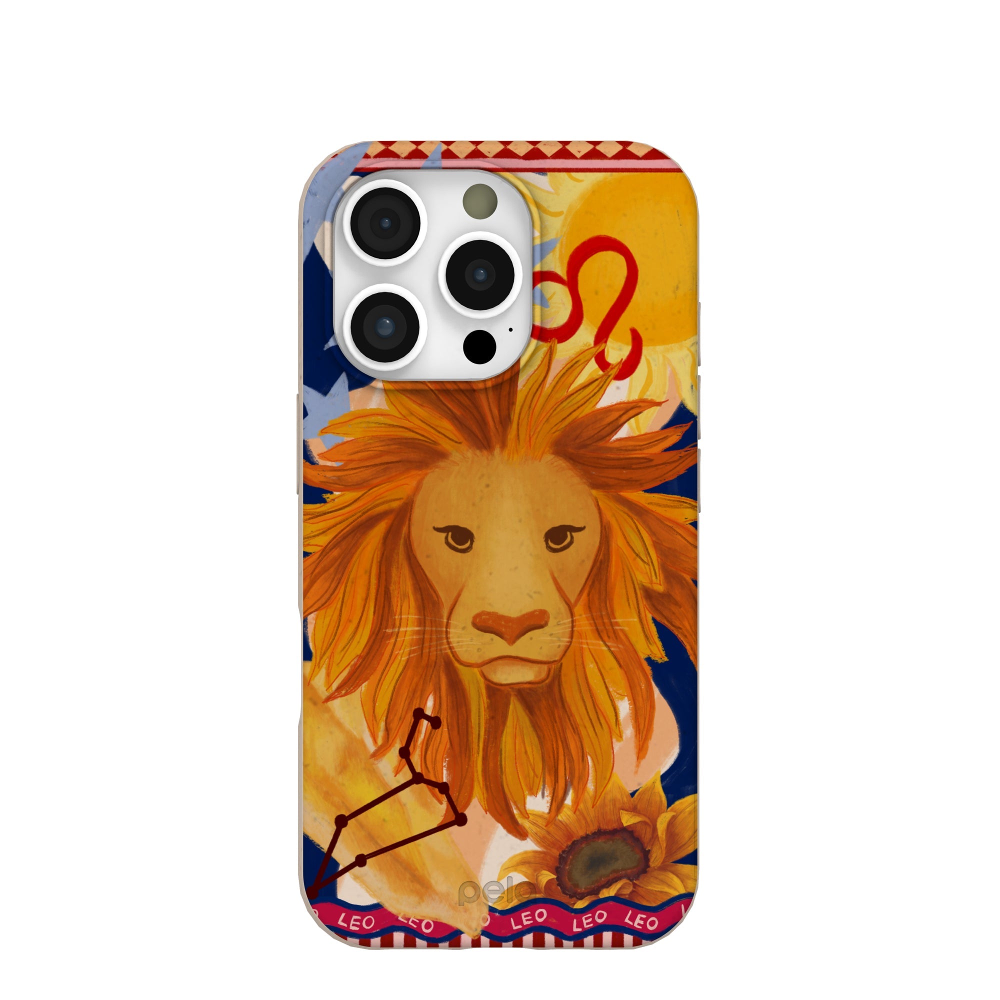 Seashell Leo Lion iPhone 16 Pro Case Refurbished - Pela Case refurbished available on Cerqular
