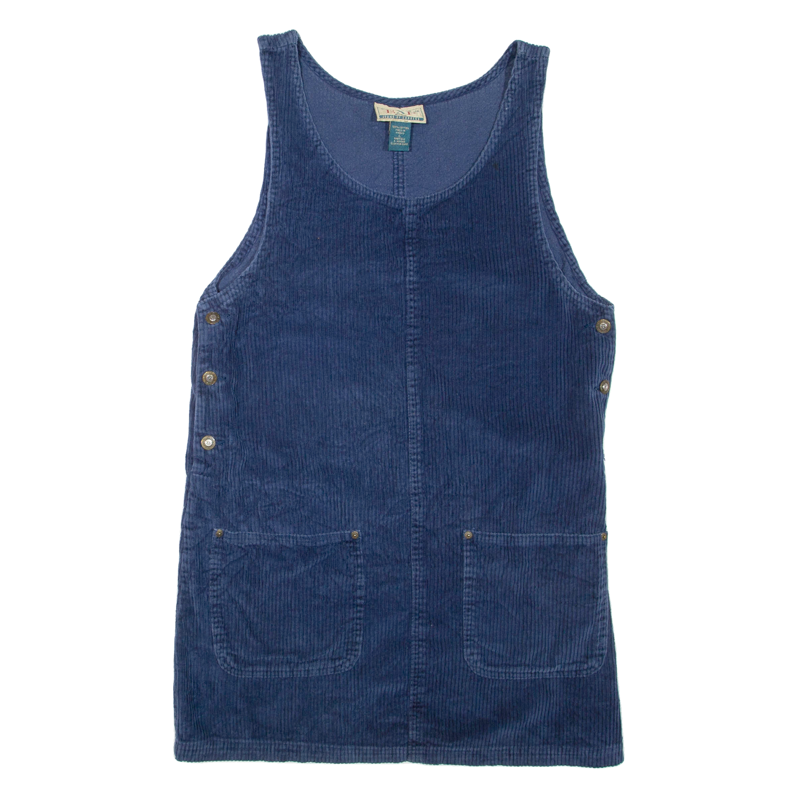 EXP Womens Shift Dress Blue Corduroy Sleeveless Short L Refurbished - N/A refurbished available on Cerqular
