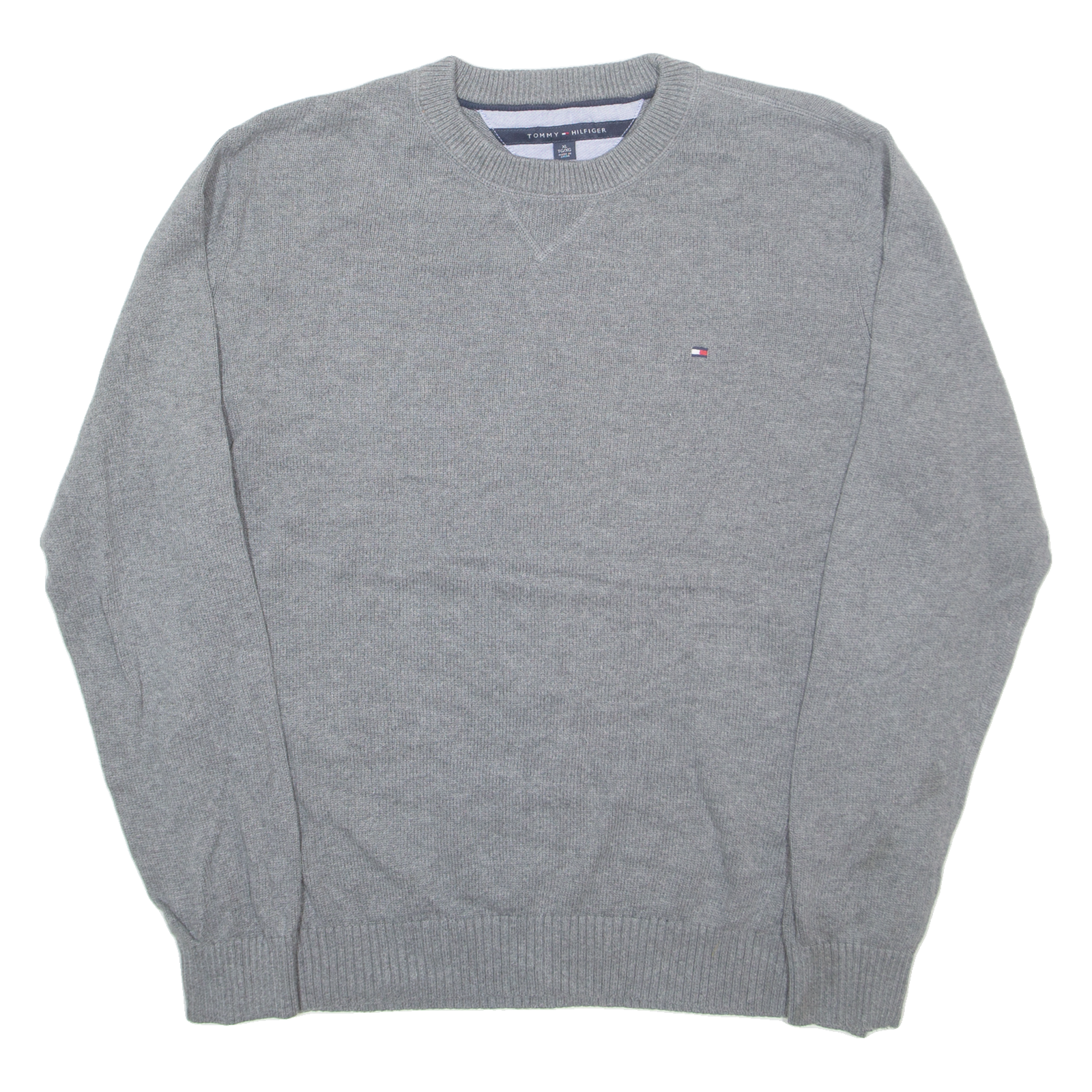 TOMMY HILFIGER Mens Jumper Grey Tight Knit XL Refurbished - N/A refurbished available on Cerqular
