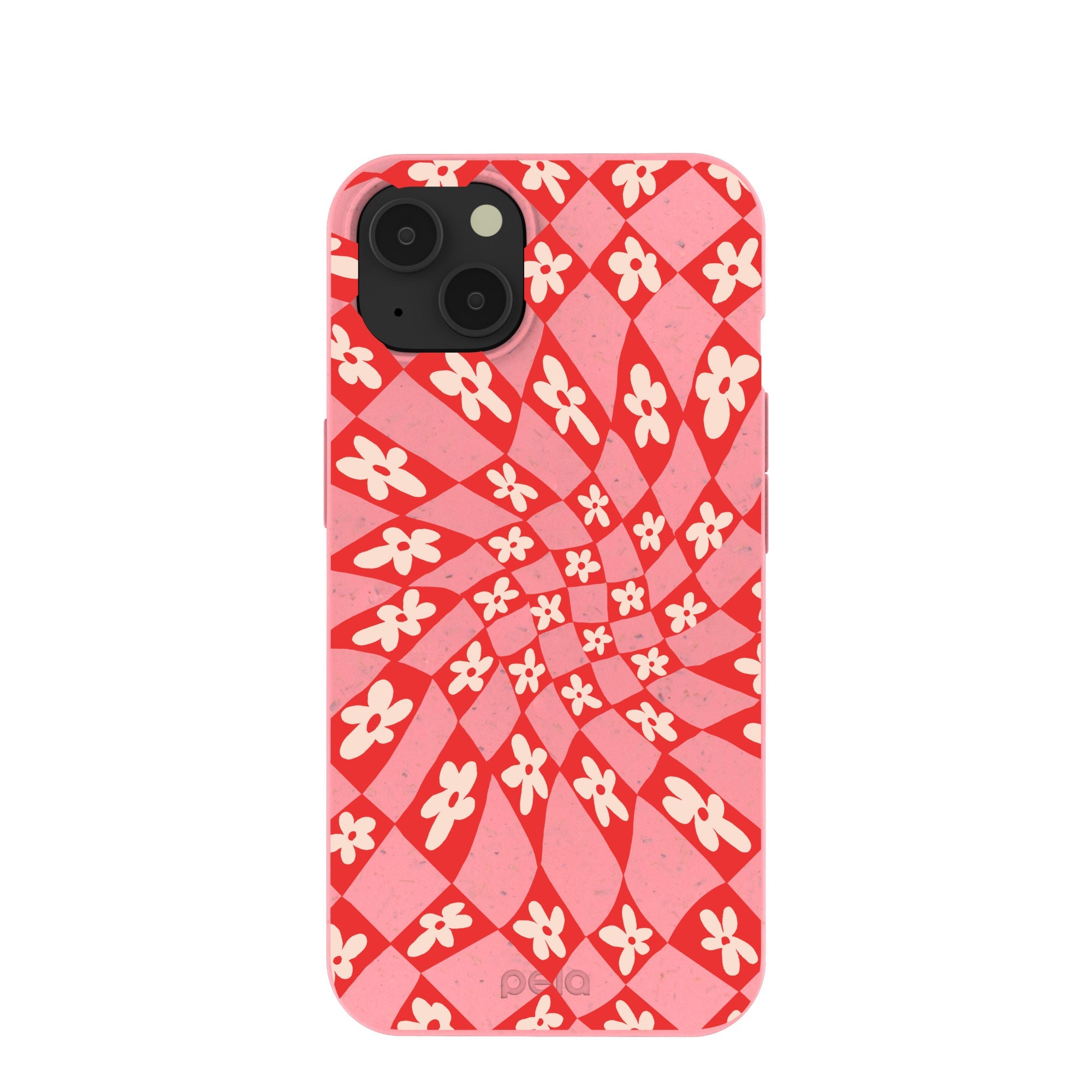 Bubblegum Pink Funky Fleurs iPhone 13 Case Refurbished - Pela Case refurbished available on Cerqular