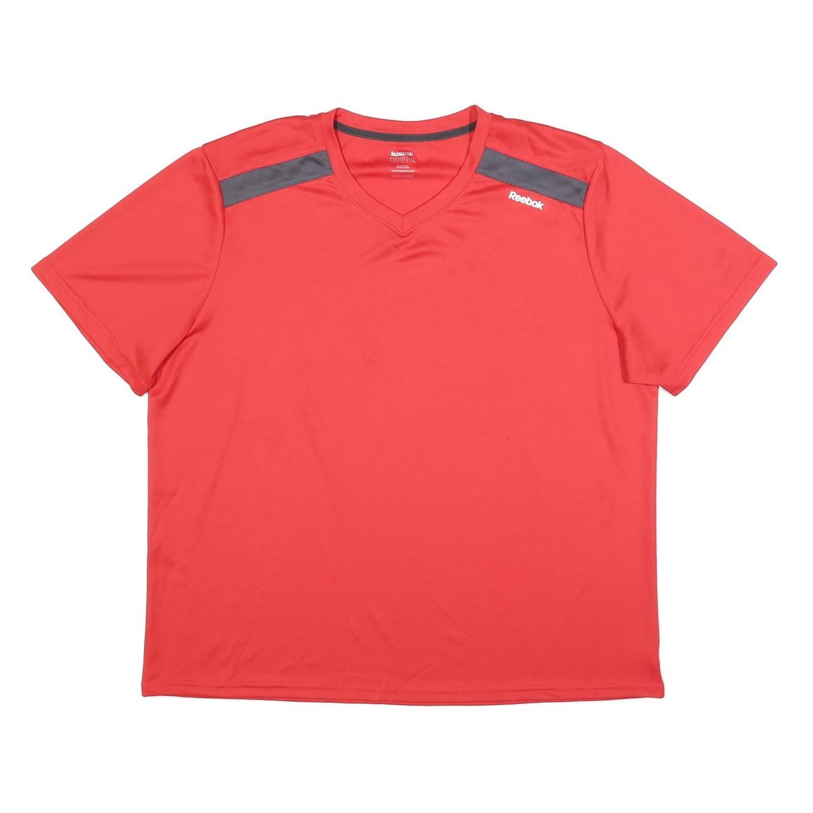 Buy REEBOK Mens Red Athletic T-Shirt L Short Sleeve V-Neck Sports Gym Top Refurbished - $15.59 REEBOK Mens Red Athletic T-Shirt L Short Sleeve V-Neck Sports Gym Top Refurbished - N/A refurbished available on Cerqular