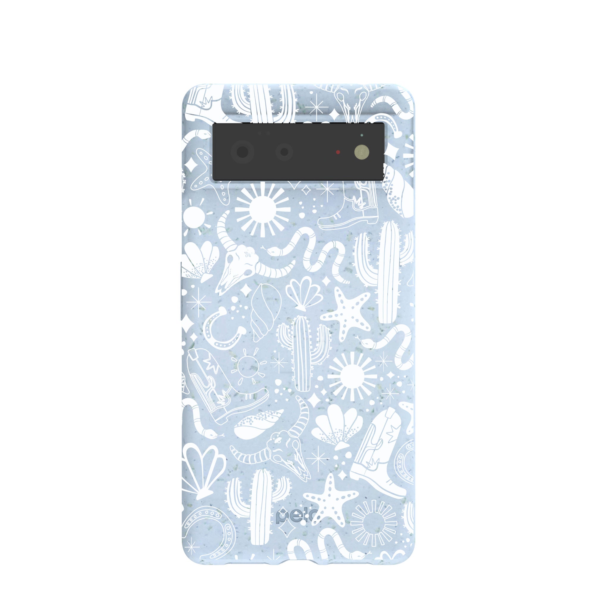 Powder Blue Coastal Rodeo Google Pixel 6 Case Refurbished - Pela Case refurbished available on Cerqular
