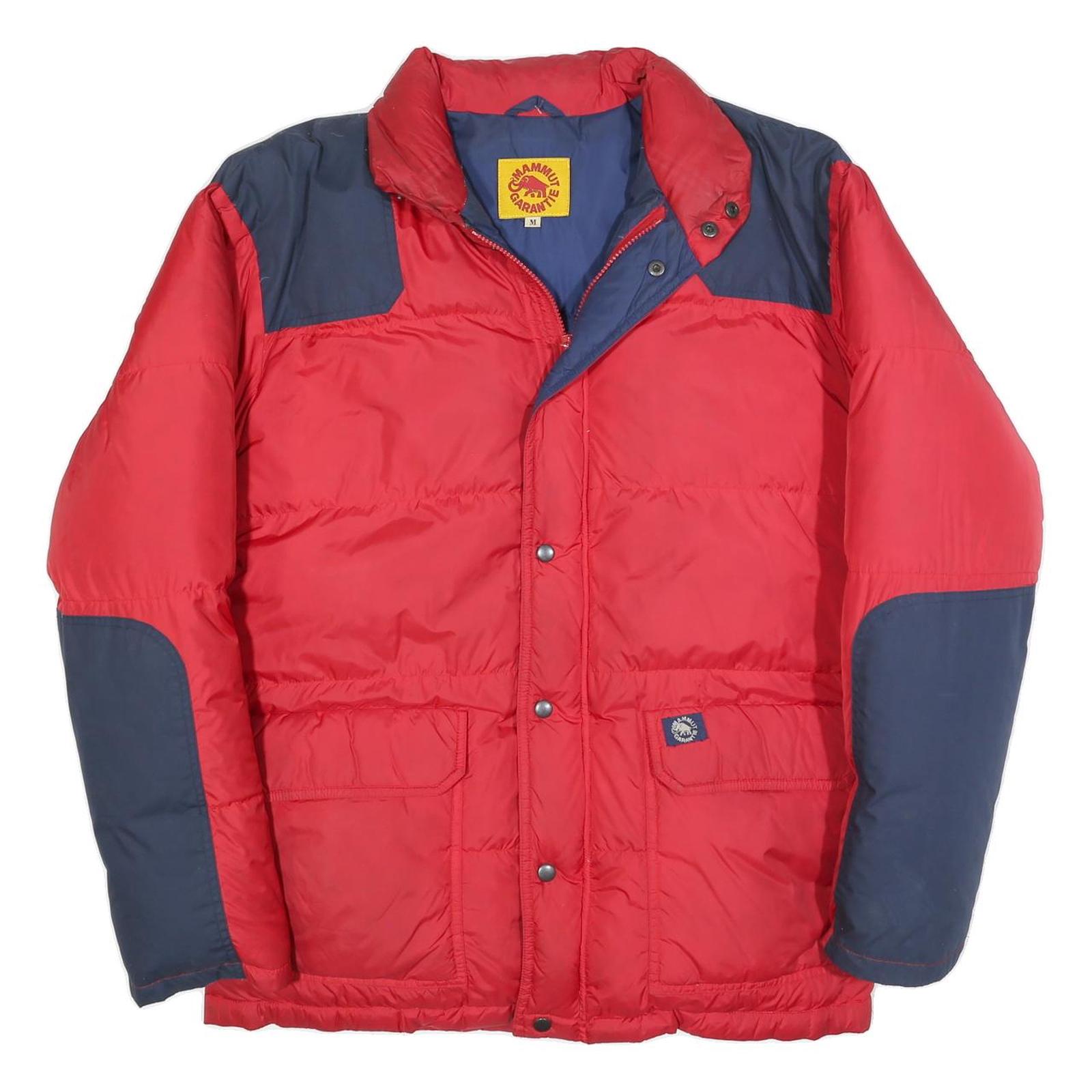 MAMMUT Mens Red & Navy Outdoor Jacket M Polyester Blend Puffer Zip Pocket Refurbished - N/A refurbished available on Cerqular