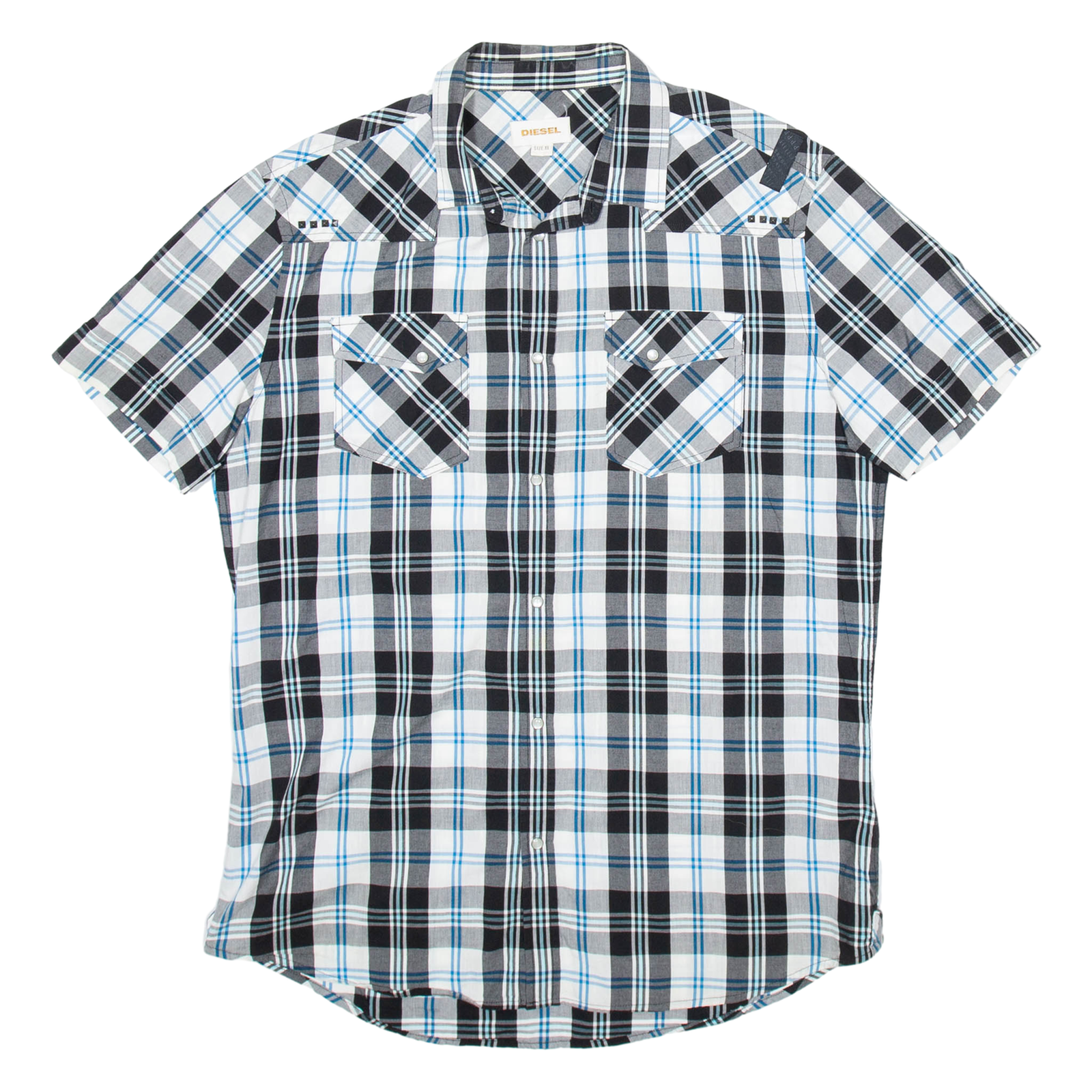 DIESEL Womens Shirt Black Check XL Refurbished - N/A refurbished available on Cerqular