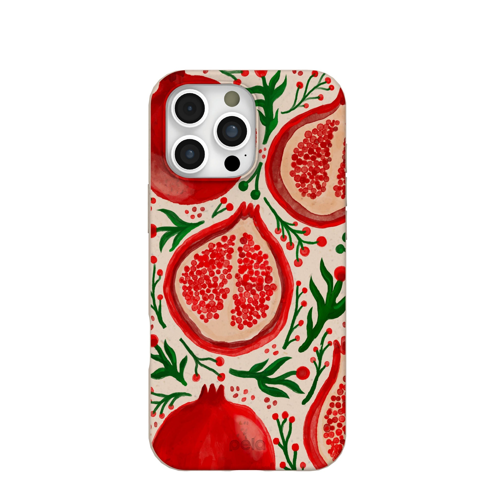 Seashell Pomegranate Cheer iPhone 16 Pro Max Case Refurbished - Pela Case refurbished available on Cerqular