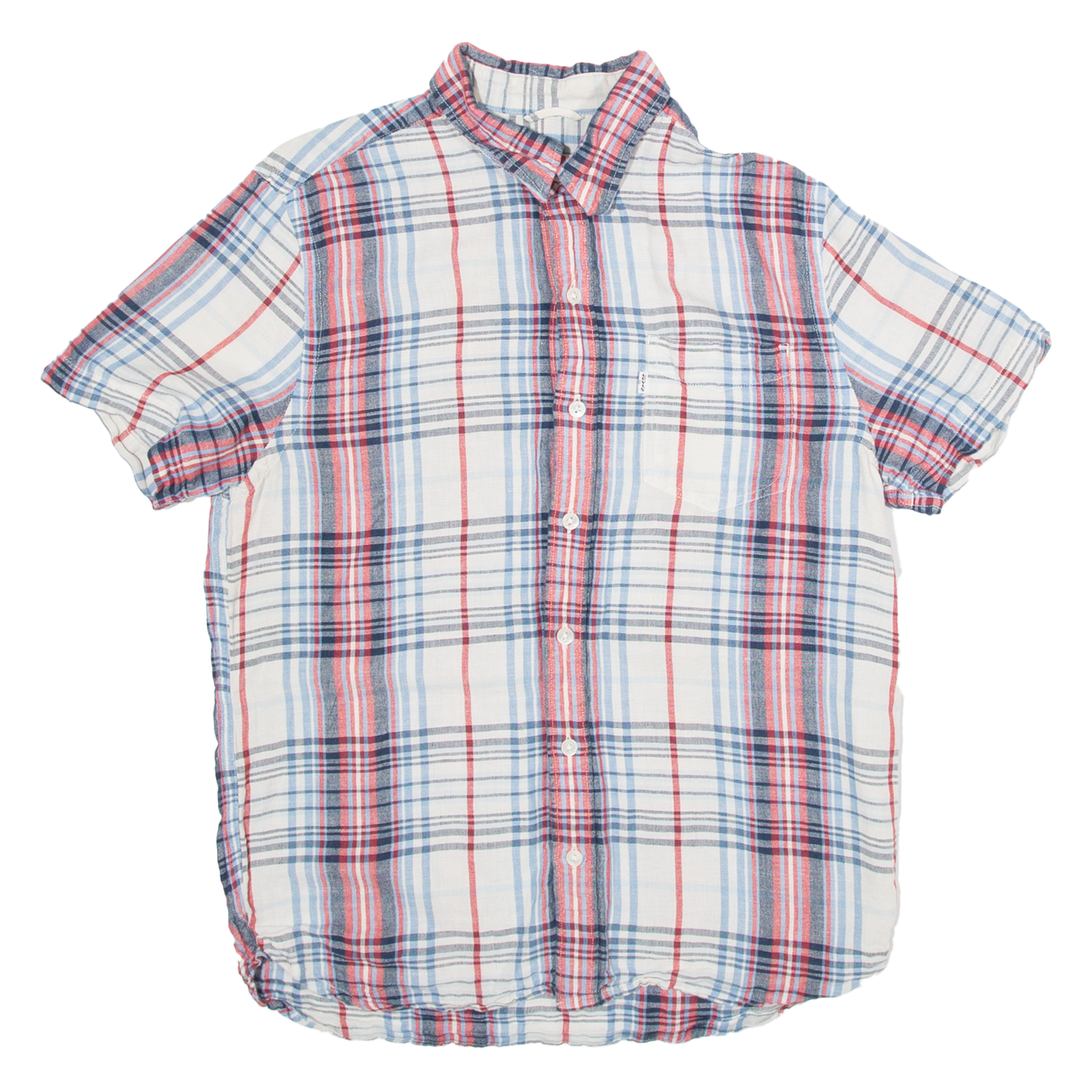 LEVI'S Mens Shirt Blue Check S Refurbished - N/A refurbished available on Cerqular